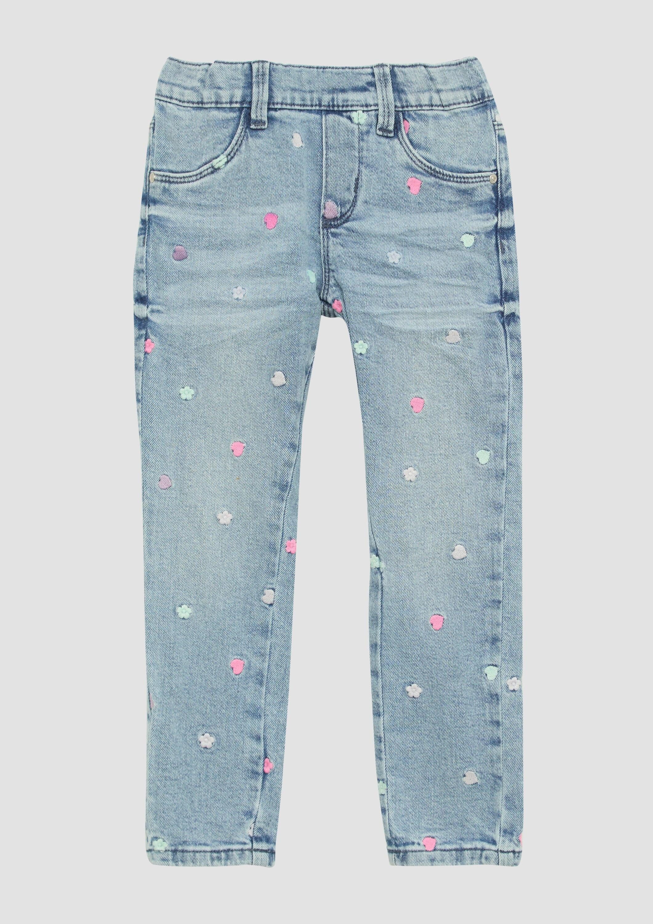 s.Oliver Skinny-fit-Jeans Jeans-Hose TREGGINGS Jeans Treggings / Skinny Fit / Mid Rise / Skinny Leg / mit Stickerei