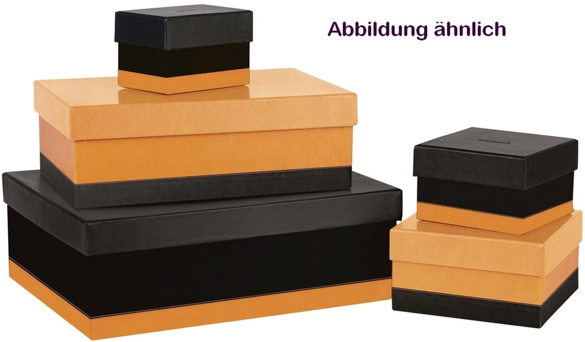 Aufbewahrungsbox Aufbewahrungsboxen Set mit 5 Stück schwarz/orange