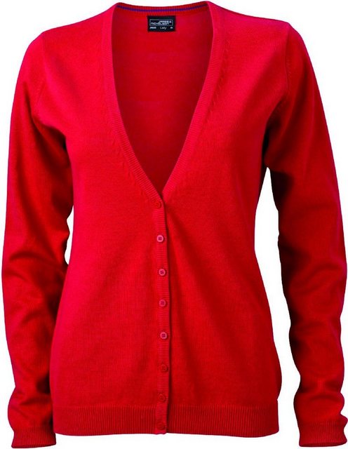 James & Nicholson Cardigan JN 660 Damen V-Neck Cardigan Leichte Strickquali günstig online kaufen