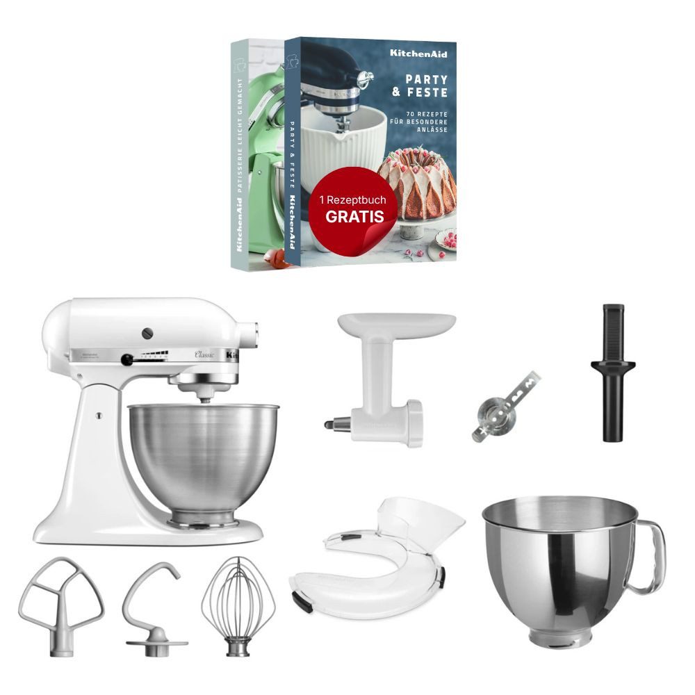 KitchenAid Küchenmaschine KitchenAid 4,3 L 5K45SS Classic Küchenmaschine Set 4