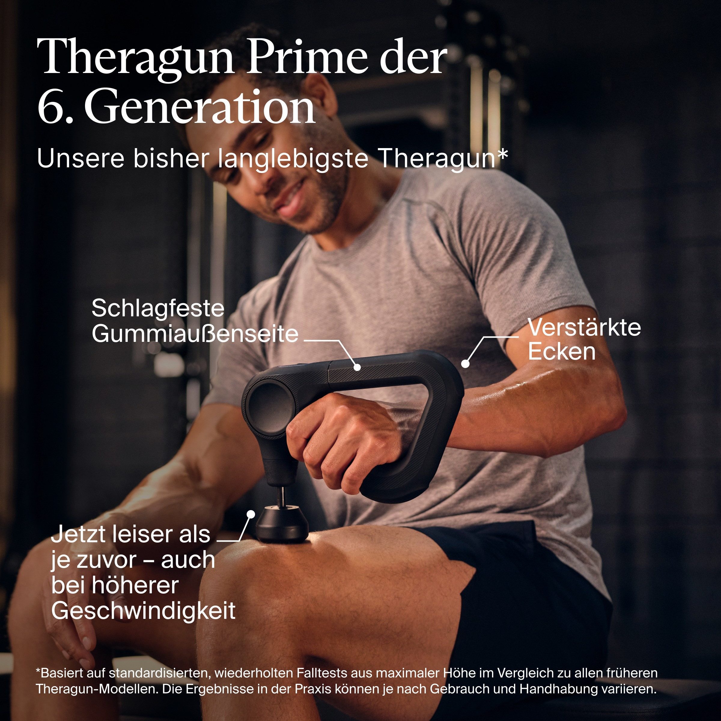 Therabody Massagepistole Theragun Prime (6.Generation), robusten, stoßfesten Design, Schmerzen lindern, Flexibilität & Leistung steigern, Regeneration