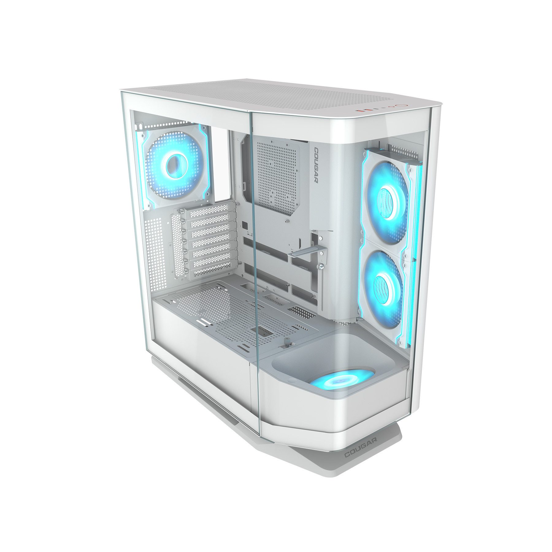 Cougar Gaming-Gehäuse FV270 BK, Midi-Tower, USB/Audio, 2x USB 3.0, 1x USB 3.2 Gen2 Type-C, ATX, schwarz, 4 Lüfter vormontiert