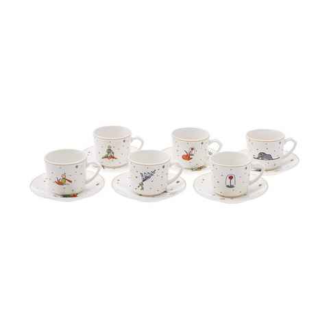 Karaca Kaffeeservice Little Prince 6 Personen Kaffeetassen-Set 80 ml