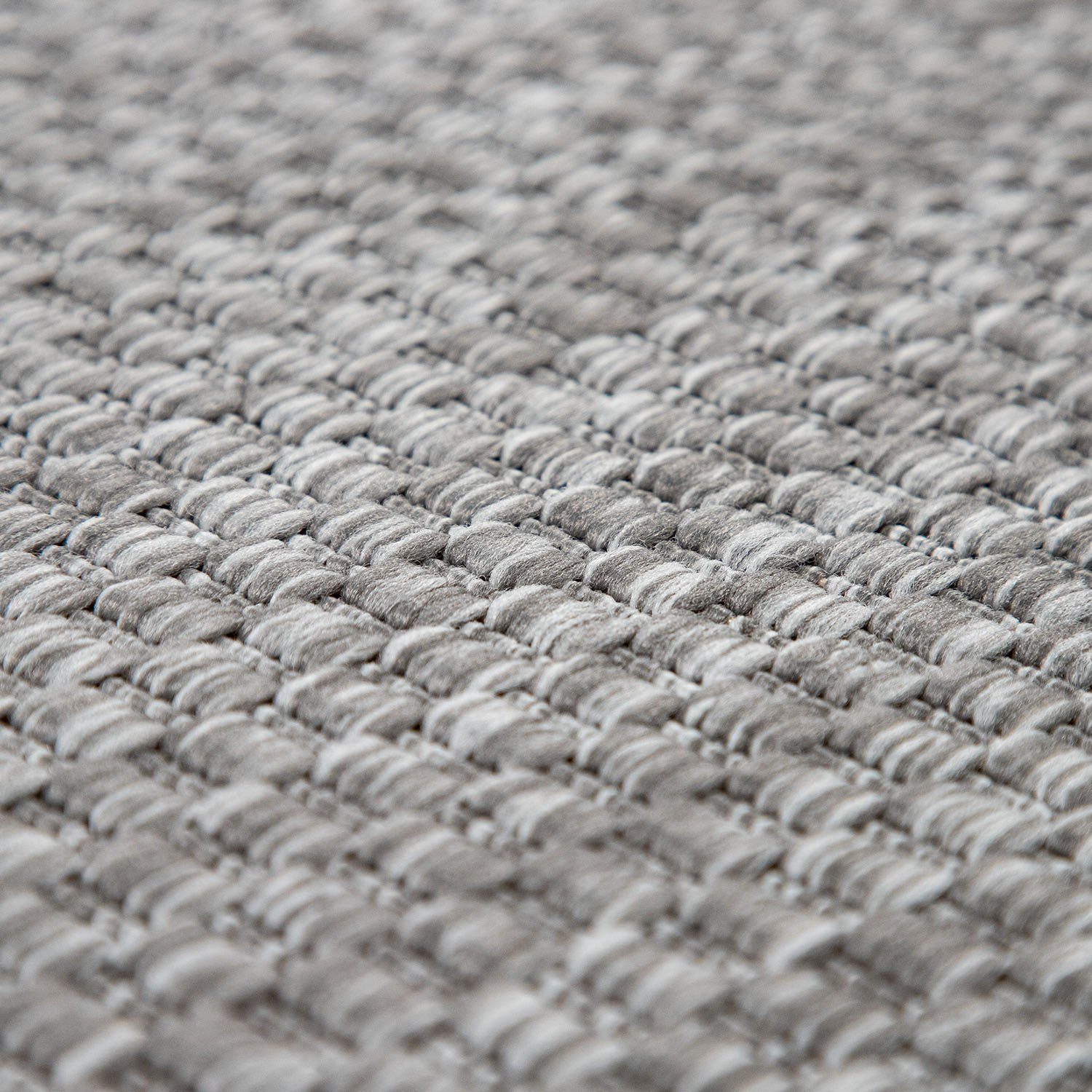 Teppich Venedig, Flachgewebe, geeignet mm, meliert, 4 rechteckig, Outdoor UV-beständig, Home Sisal-Optik, Höhe: affaire, grau