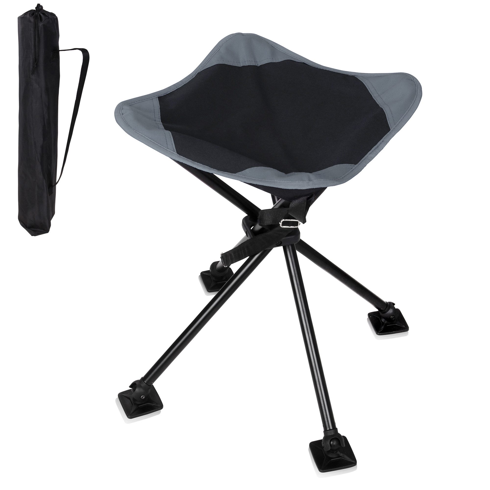 yourGEAR Campingstuhl your GEAR Campinghocker Sesto Vierbein Hocker große Sitzfläche 120kg