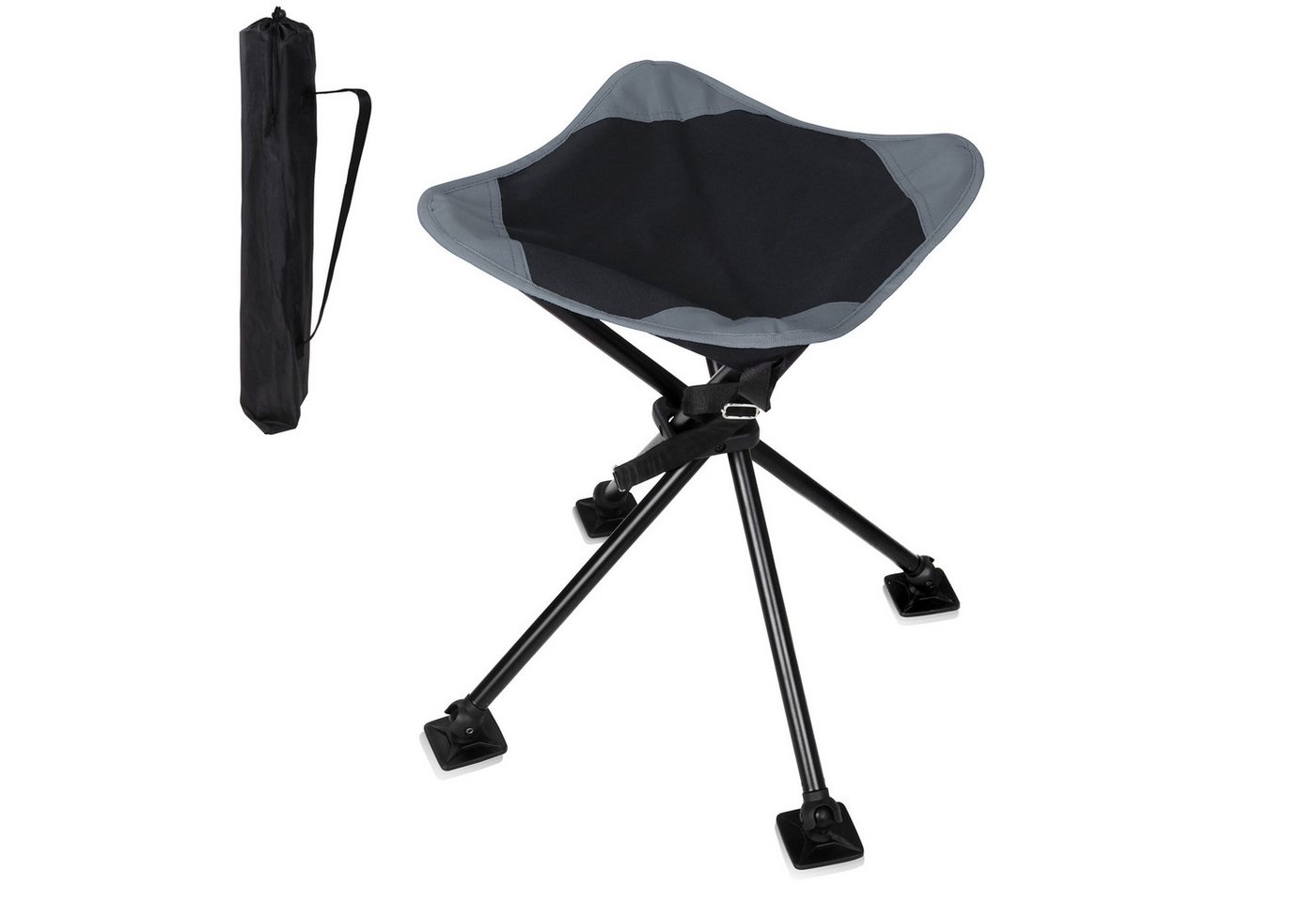 yourGEAR Campingstuhl your GEAR Campinghocker Sesto Vierbein Hocker große Sitzfläche 120kg