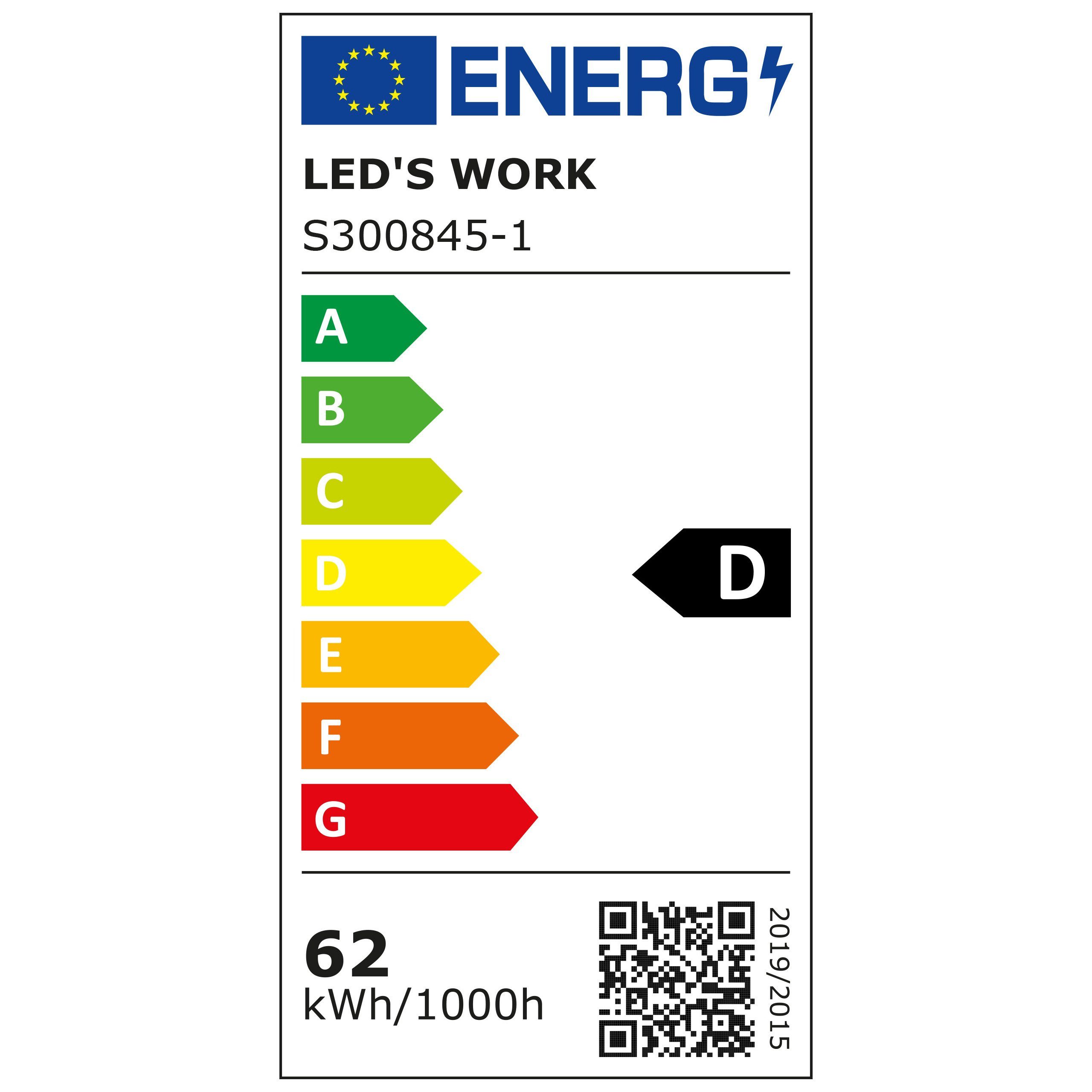 LED, Arbeitsleuchte LED-Baustrahler, LED's IP54 LED Steckdose 360° 70W work mit 0300845 2m IK07 Zuleitung kaltweiß