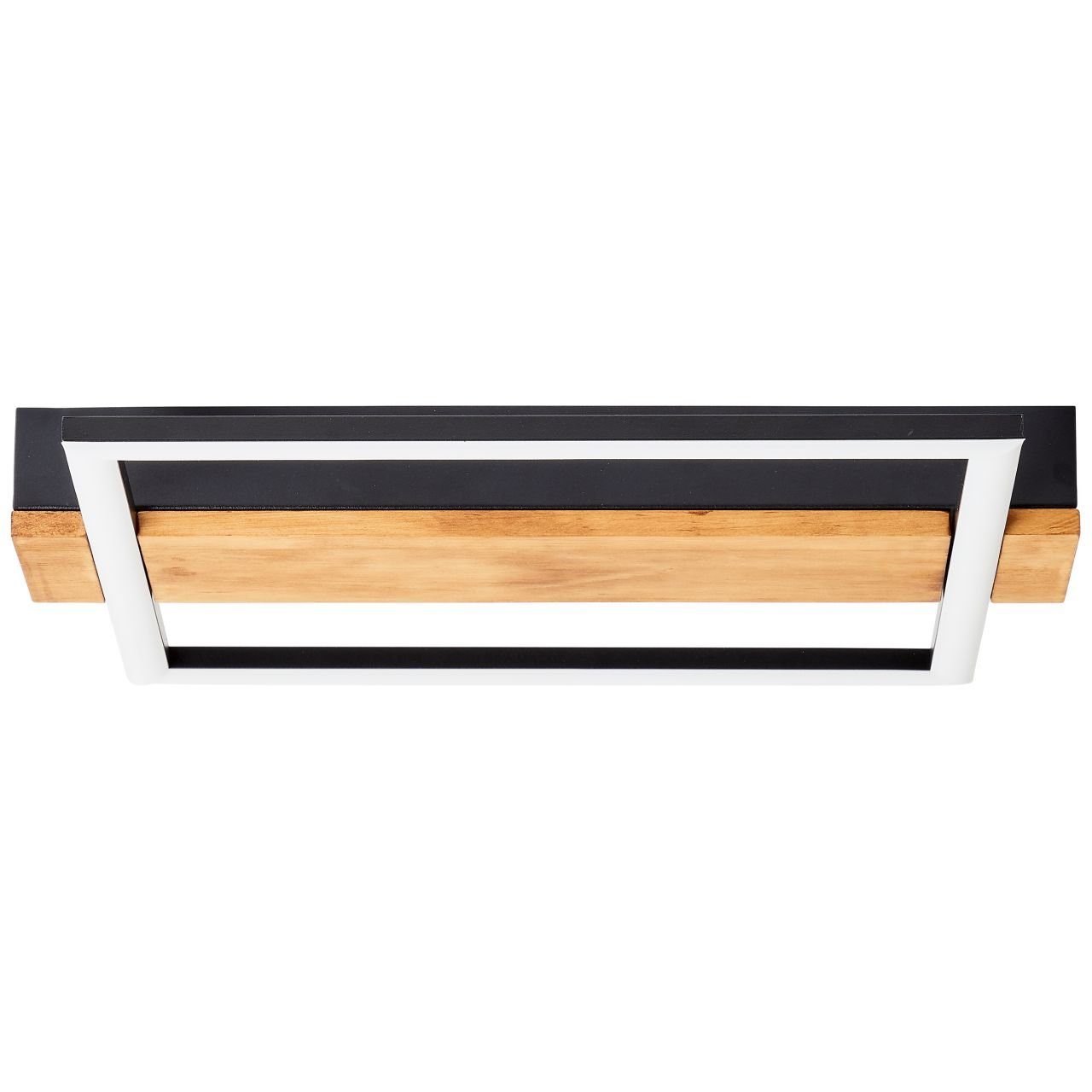 Loneos, durch LED schwarz/holz, Brilliant LED-Elemente Loneos Flaches Deckenleuchte integrierte 35x30cm Deckenleuchte Holz/Metall/Kunststoff, Design