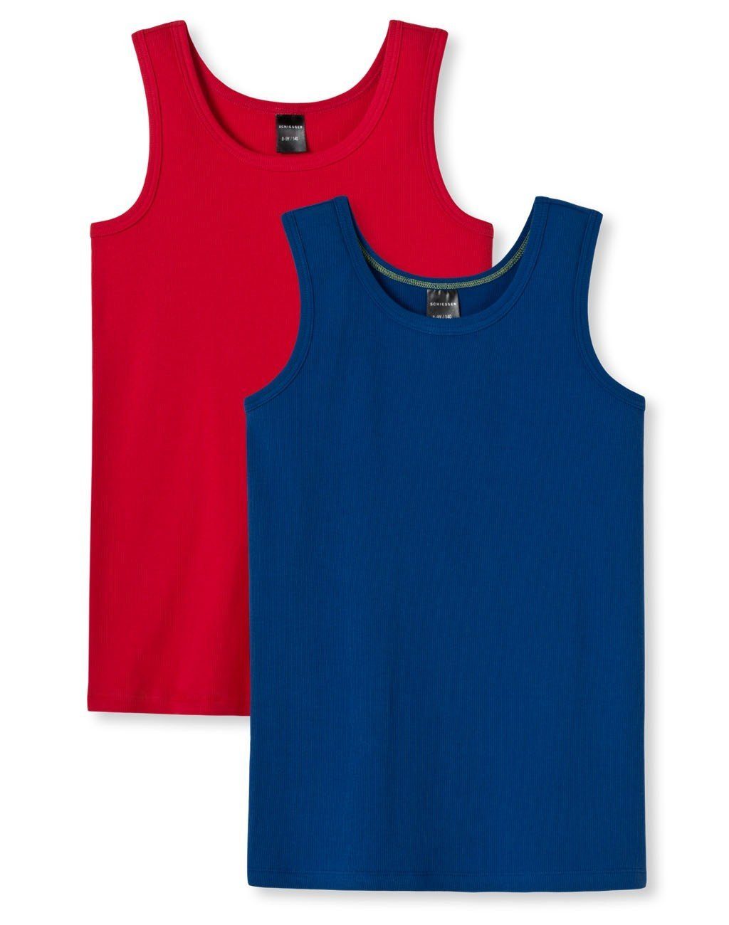 Schiesser Unterhemd Mix & Relax (Set, 2-St., 2er-Pack) Jungen 2er Set Unterhemd Hemd Tank Top Baumwolle