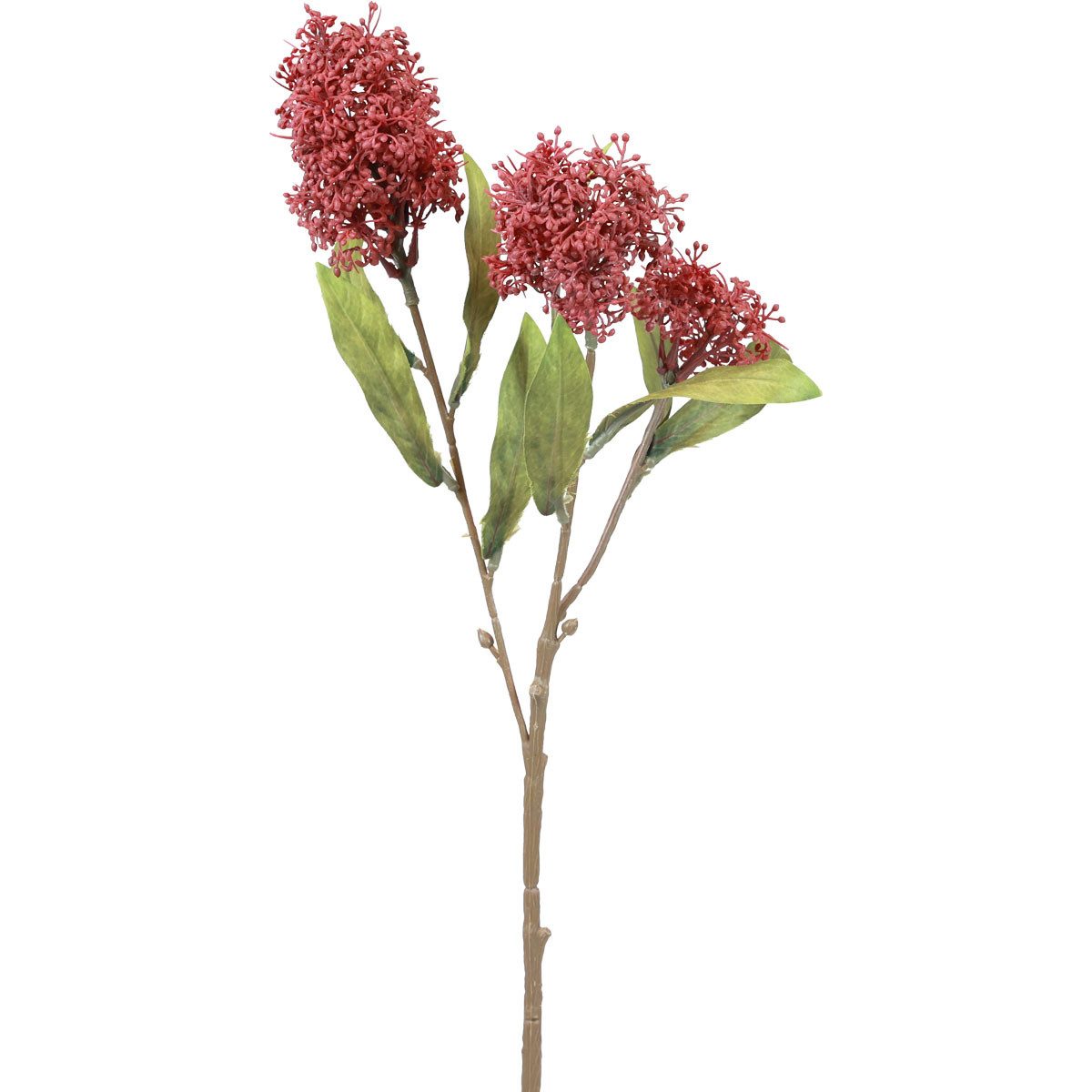 Kunstblume Skimmie Skimmia Japonica Deko-Kunstblume Burgund Vintage-Look L59cm