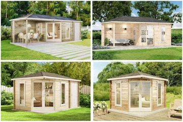 Alpholz Gartenhaus 5-Eck Liwa Compact, BxT: 300x300 cm, Beige