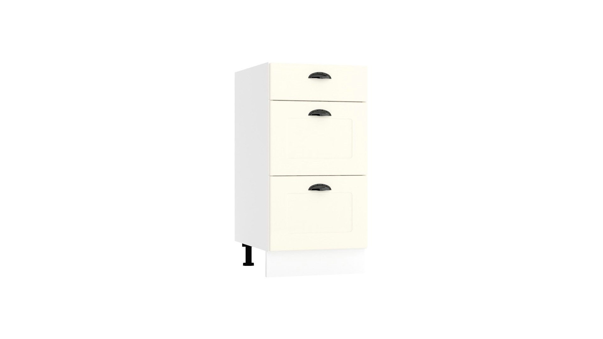 ROYAL24_MARKT Unterschrank - D40S3 (S1500/5) - ADELE - 3 Schubladen für Organisation (Küchen Unterschrank, 1-St., Premium - ADELE) Top Qualität - Modernes Design - Feinste Materialien