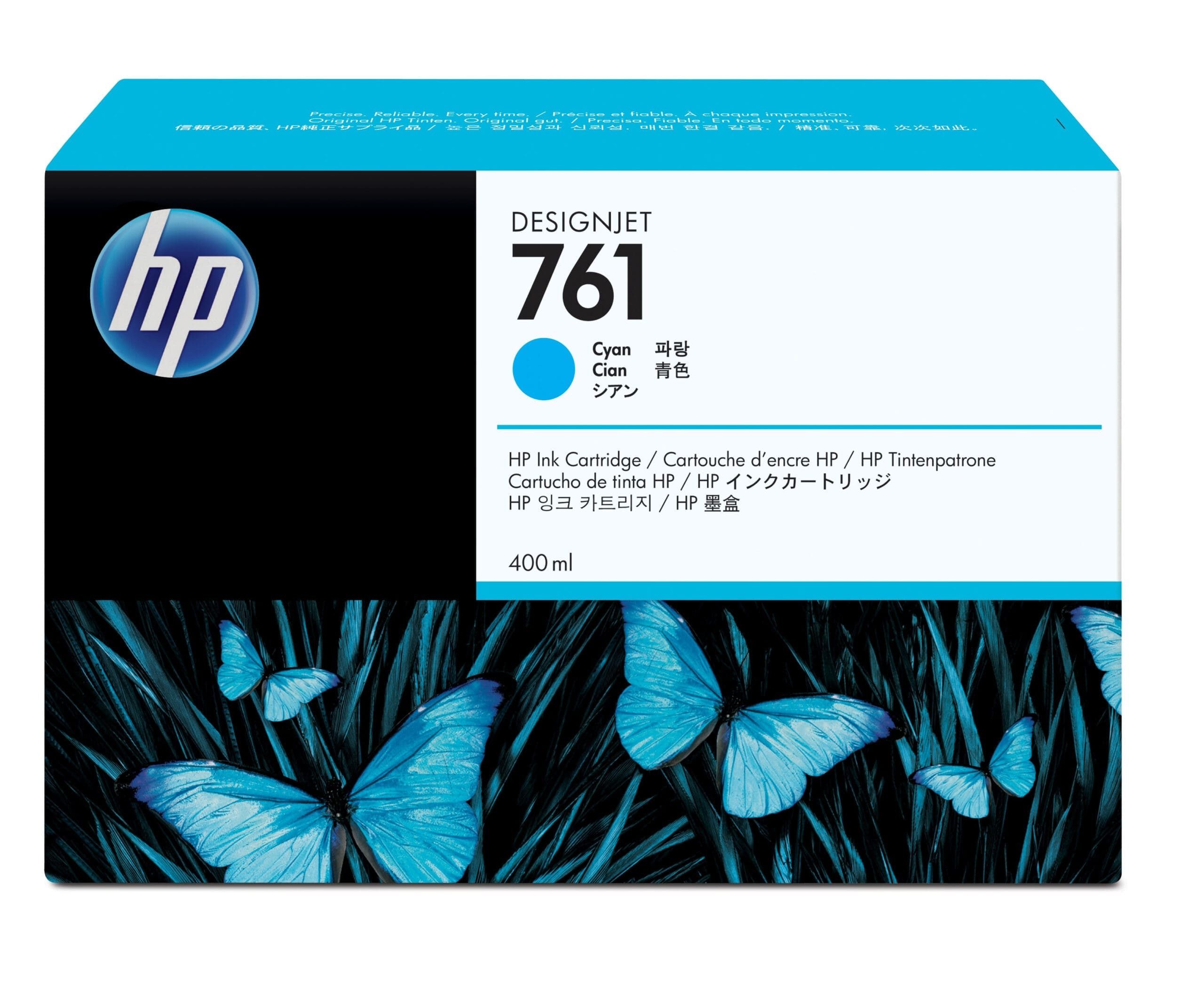 HP HP 761 Cyan DesignJet Druckerpatrone, 400 ml Tintenpatrone