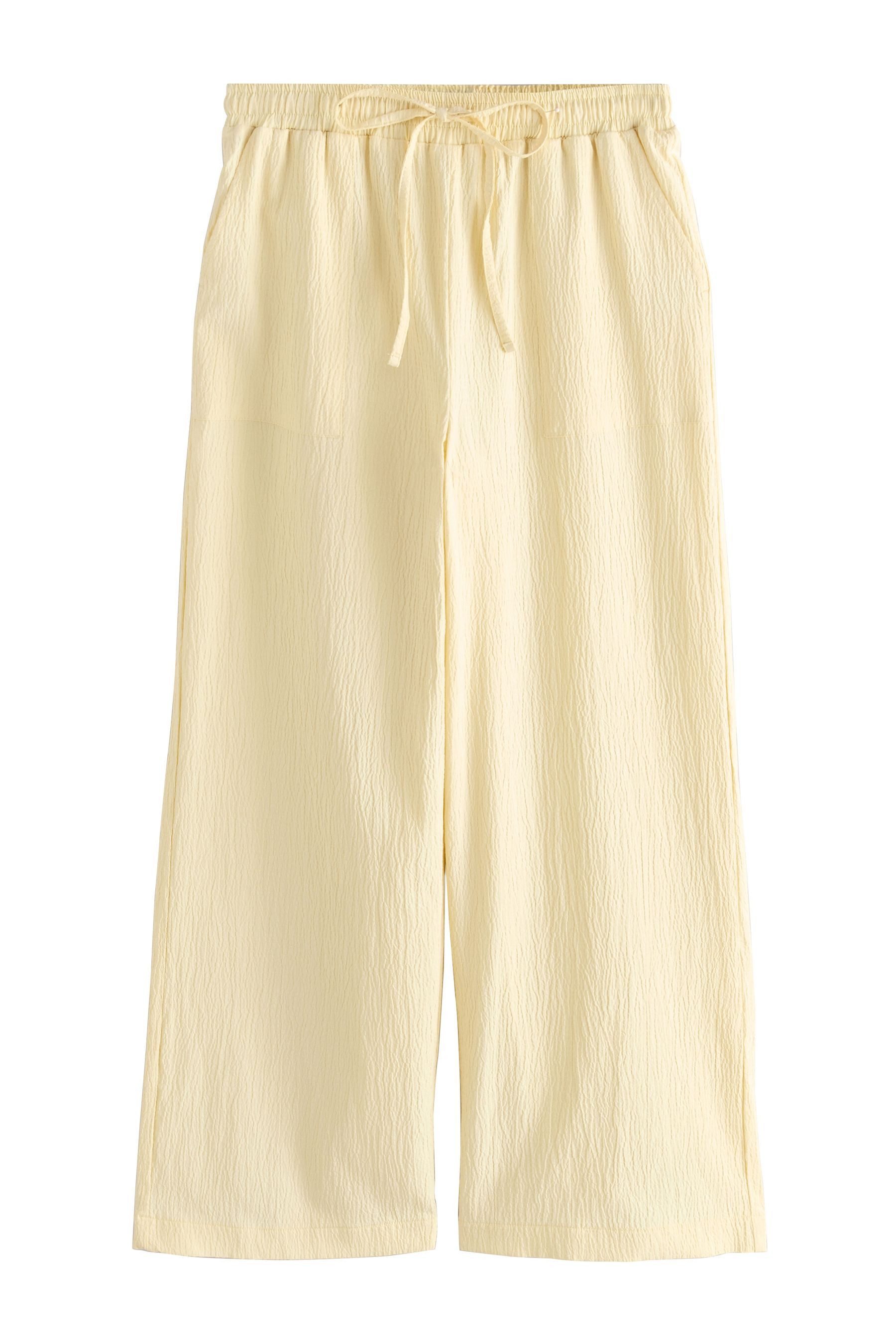 Next Palazzohose Strukturierte Hose mit weitem Bein (1-tlg) günstig online kaufen