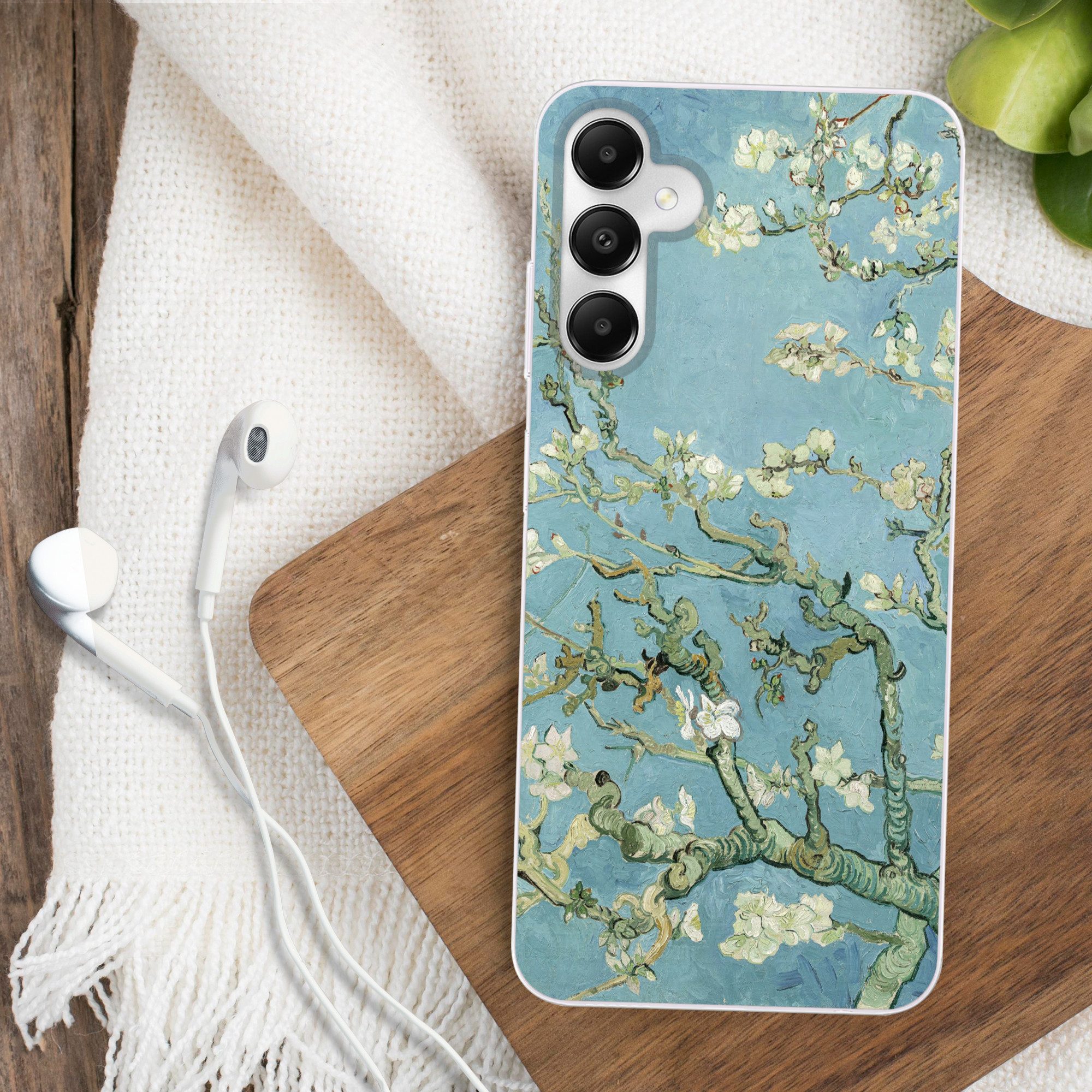 MuchoWow Handyhülle für Samsung Galaxy A05s Mandelblüte - Van Gogh - Kunst, Smartphone-Bumper, Print, Handy Schutzhülle Dünn
