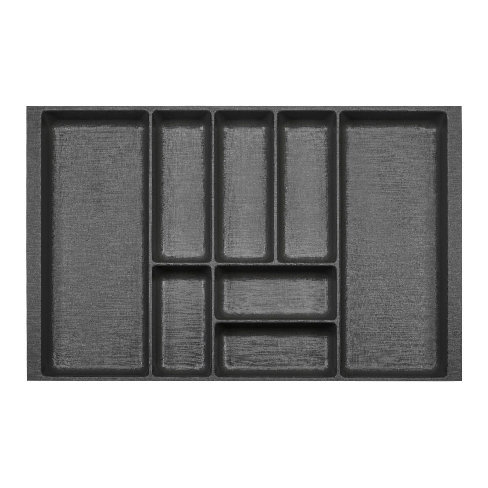 SO-TECH® Besteckeinsatz ORGA-BOX II Leinwandstruktur, für Nobilia bis 07/2012, Besteckeinsatz 709 mm Breite, Anthrazit