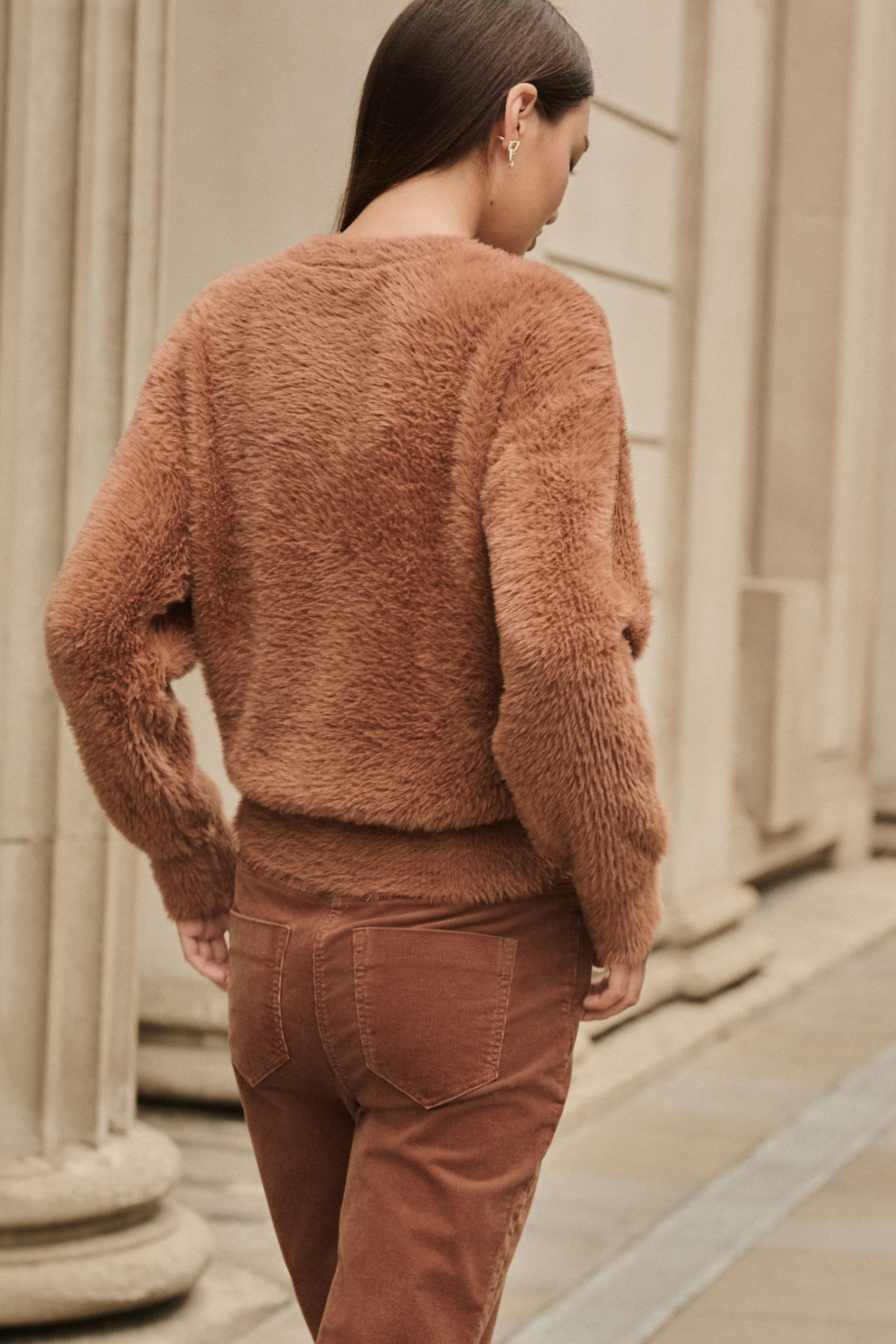Next Strickjacke Bomberjacke mit Reißverschluss, Bär (1-tlg)