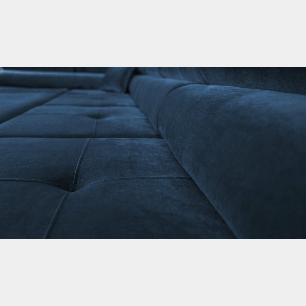 Marineblau (monolith ALONS Bettfunktion, Schlafecke, Wellenfedern Bettkasten, Polsterecke Beautysofa verstellbare 77) Kopfstützen, MAXI,