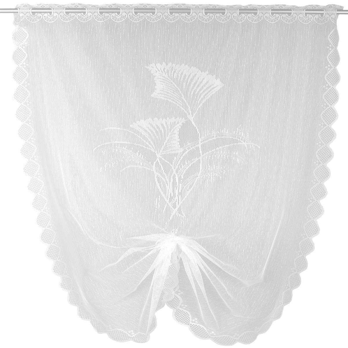 Vorhang, (1 Stangendurchzug 160cm x Bistrogardine Spitzenoptik, Ziergras halbtransparent, 100cm Stangendurchzug in Arsvita, St), (BxL) mit