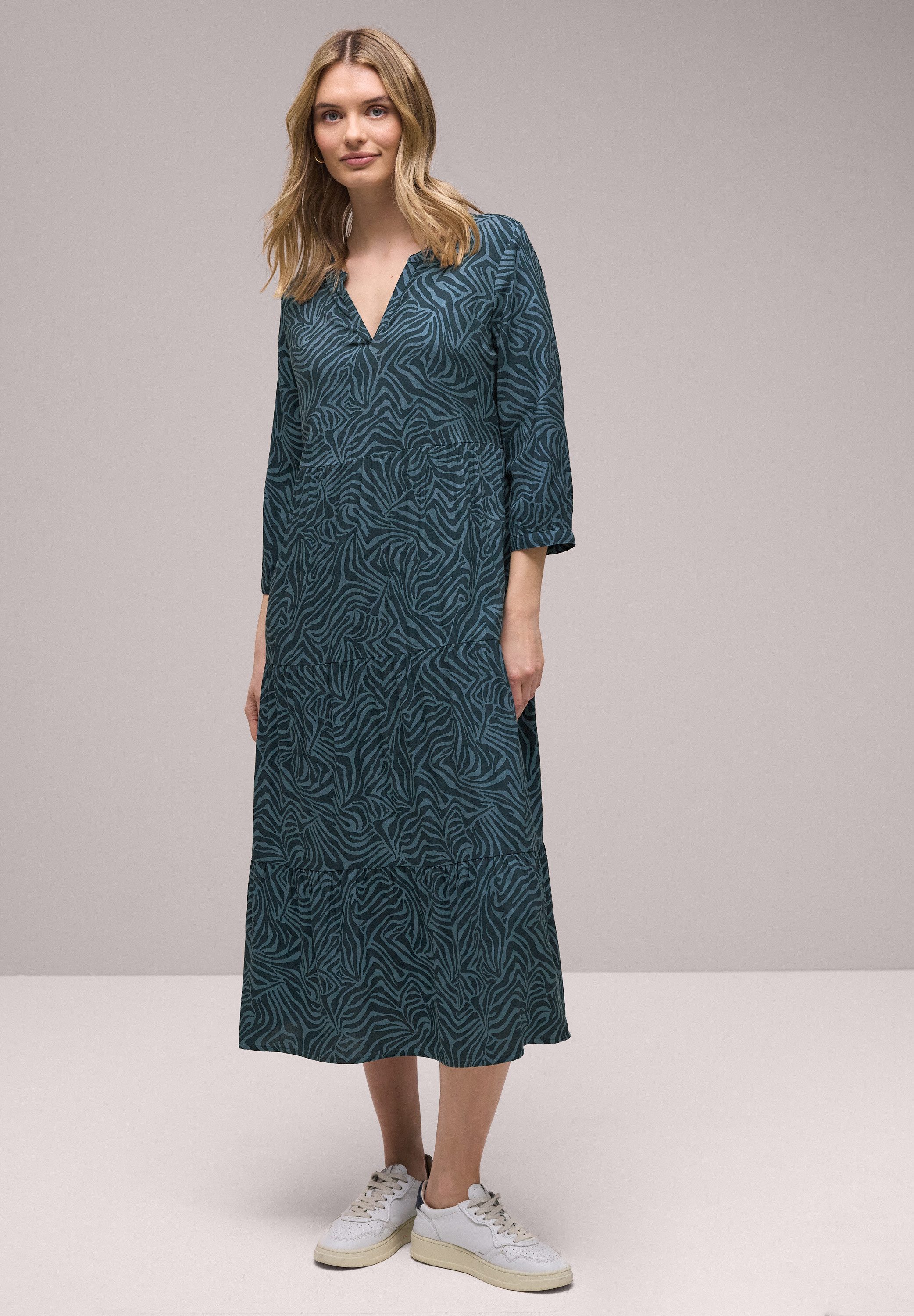 STREET ONE Midikleid mit Volant