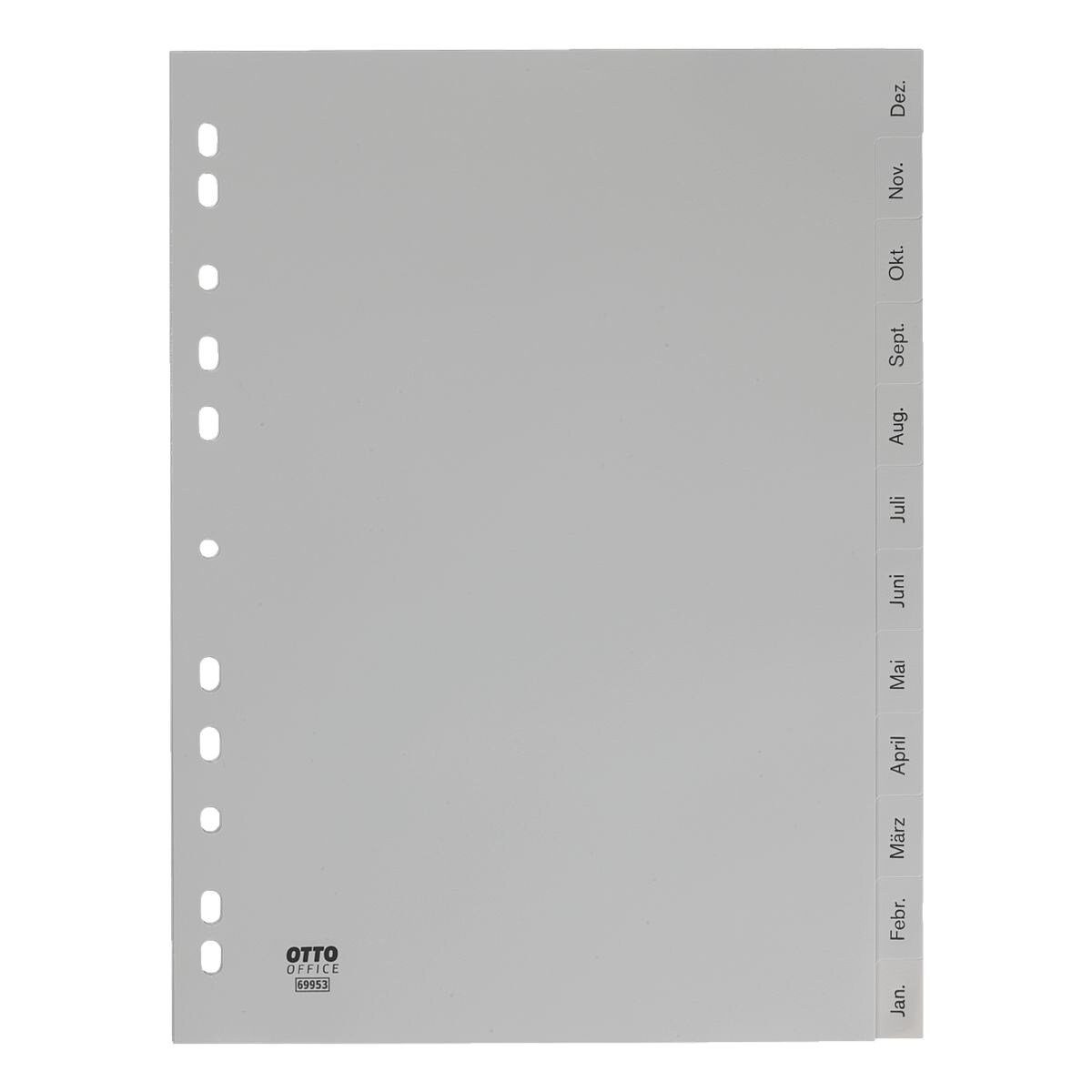 Otto Office Aktenordner, Register Dez.-Jan., DIN A4, 12-tlg., Kunststoff