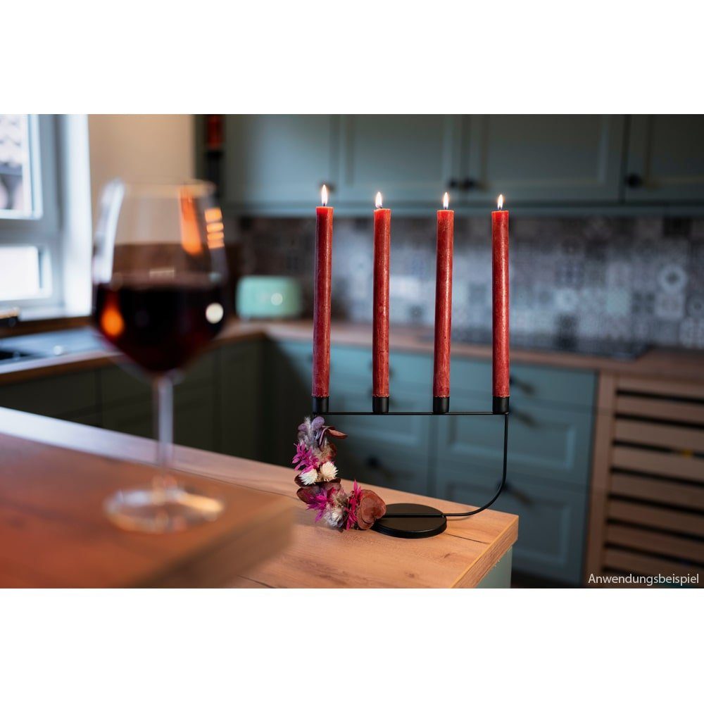 matches21 HOME & HOBBY Tafelkerze Stab-Kerzen 4er Set hochwertige Tafelkerz günstig online kaufen