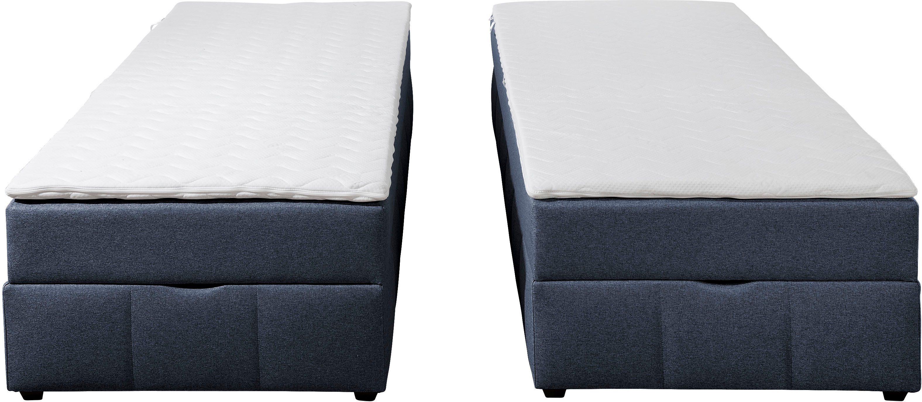 Home affaire Boxbett Niemes inkl. Bettkasten und Topper, auch in Überlänge erhältlich, Boxbett ohne Kopfteil in H2, H3 o. H4 erhältlich