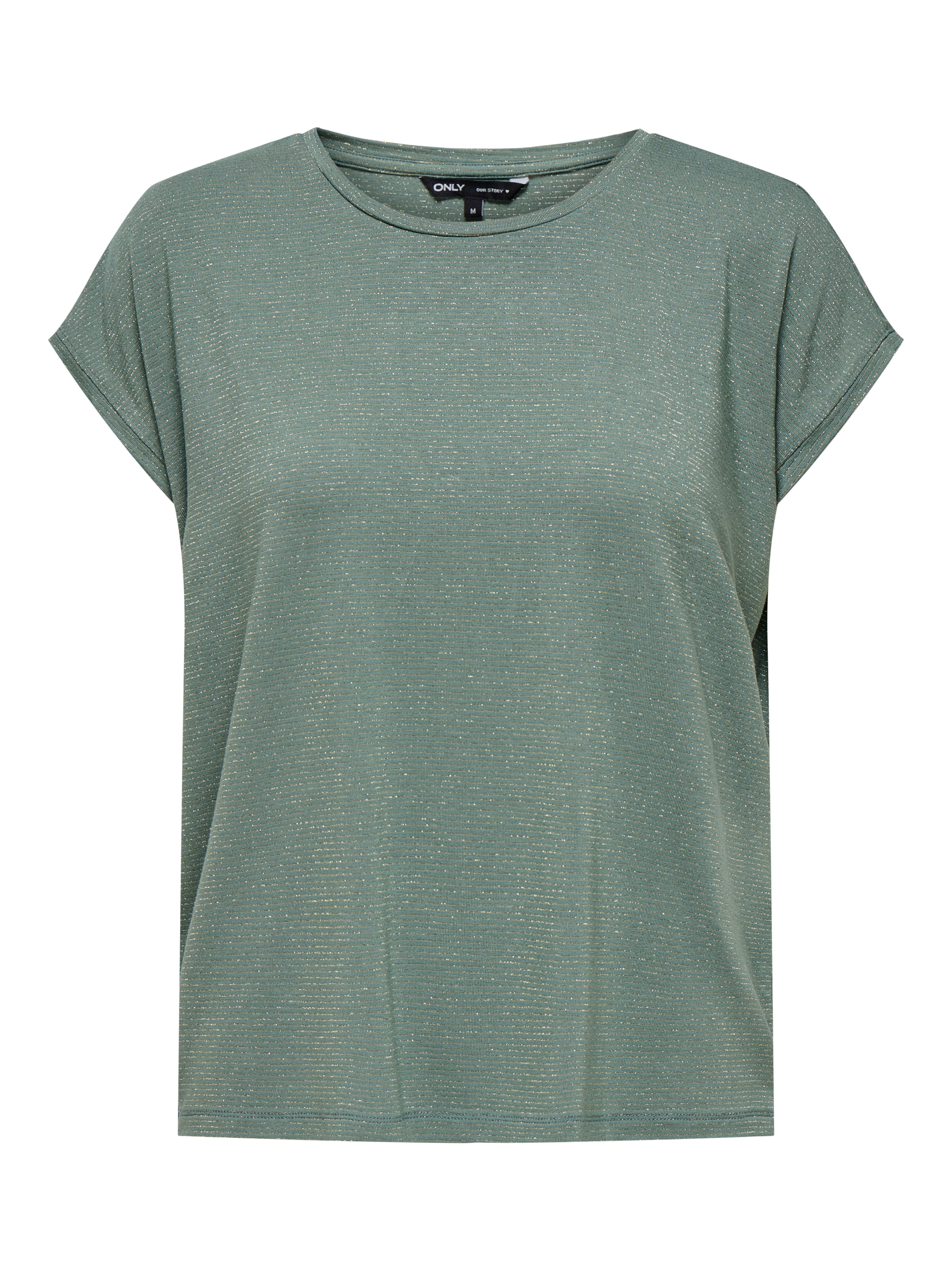 ONLY Kurzarmshirt ONLCLAUDIA S/S GLITTER STRIPE TOP JRS günstig online kaufen