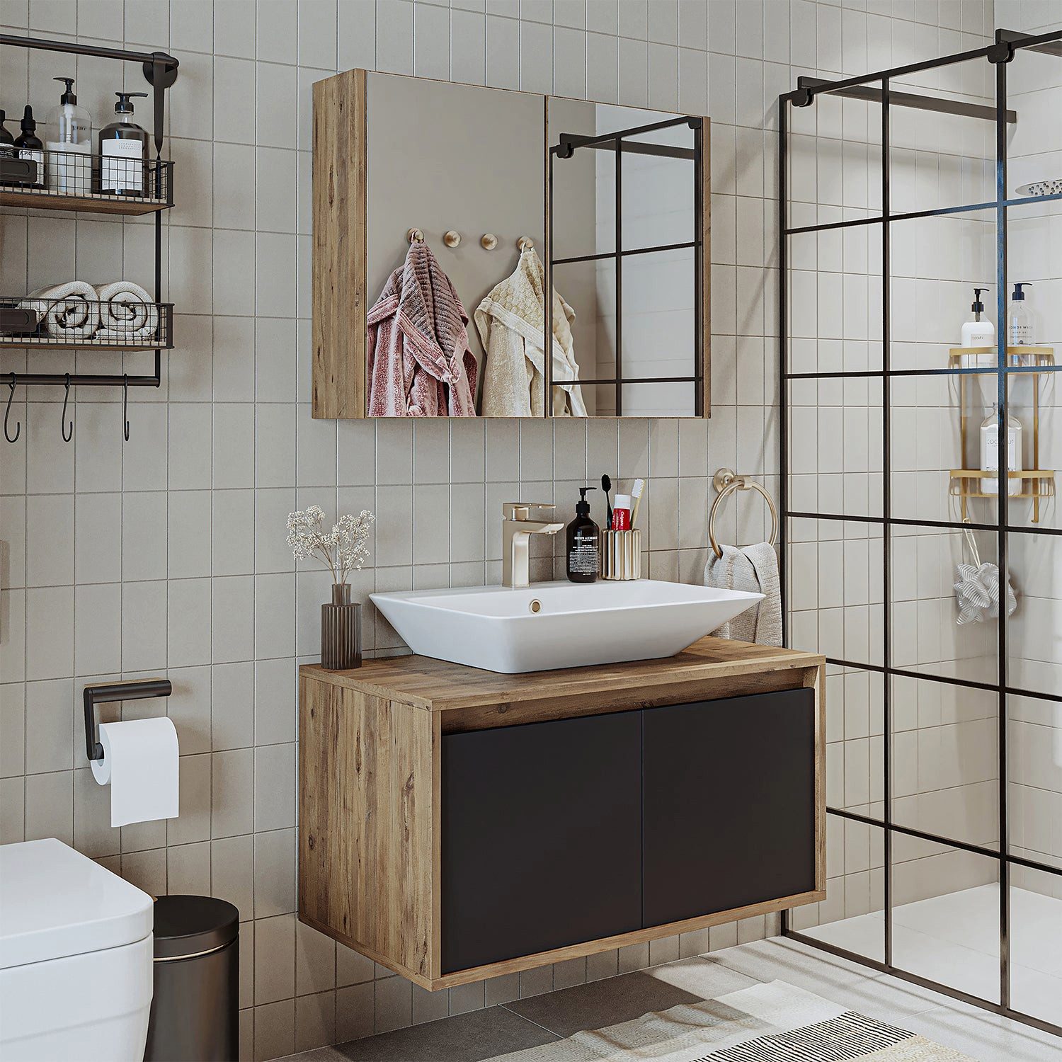 Roomart Badmöbel-Set, (Roomart Badmöbel Set Waschbecken günstig online kaufen