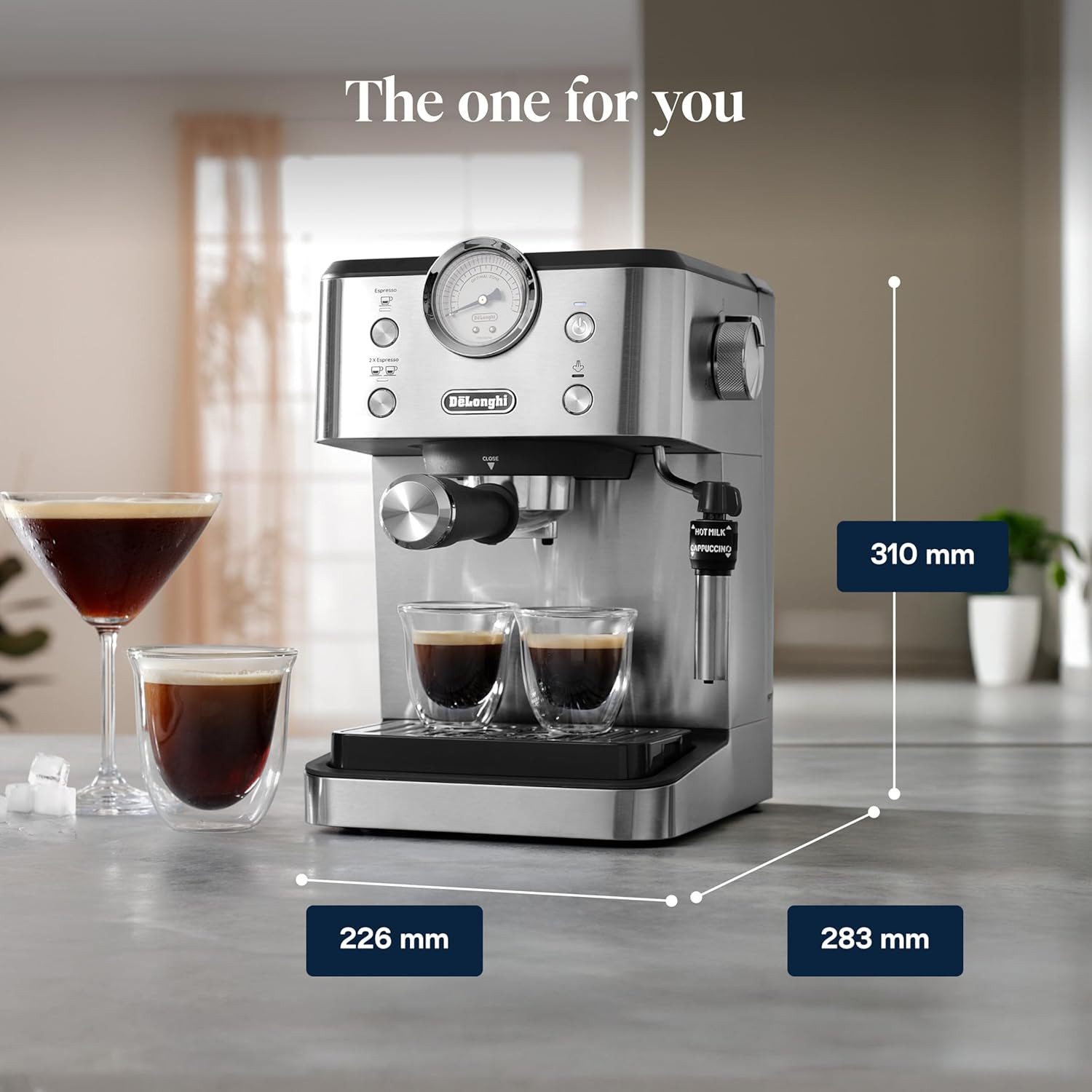 De'Longhi Siebträgermaschine EM450.M Linea Classic