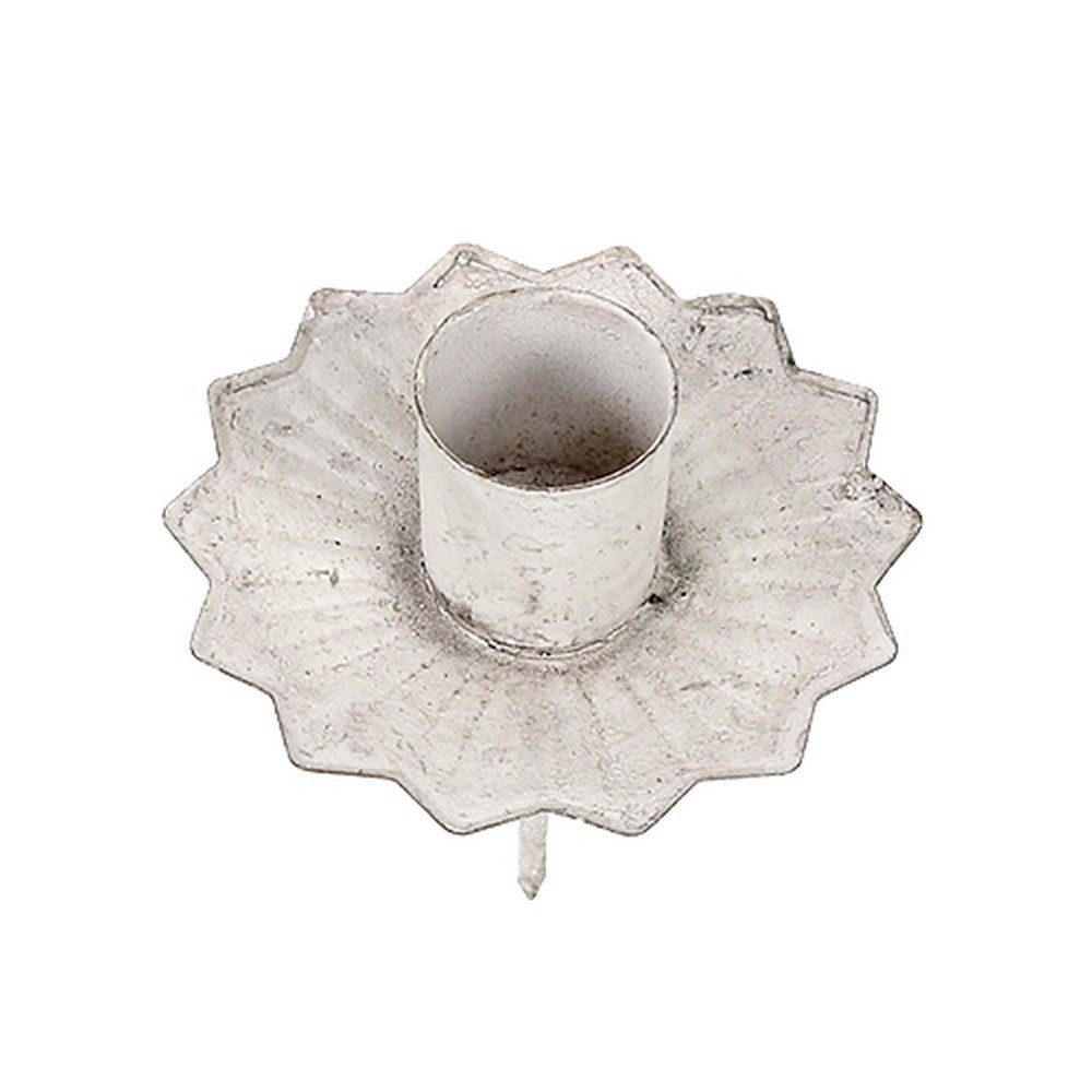 Viana Kerzenhalter Creme Metall Spitzkerzenhalter Ø7cm günstig online kaufen