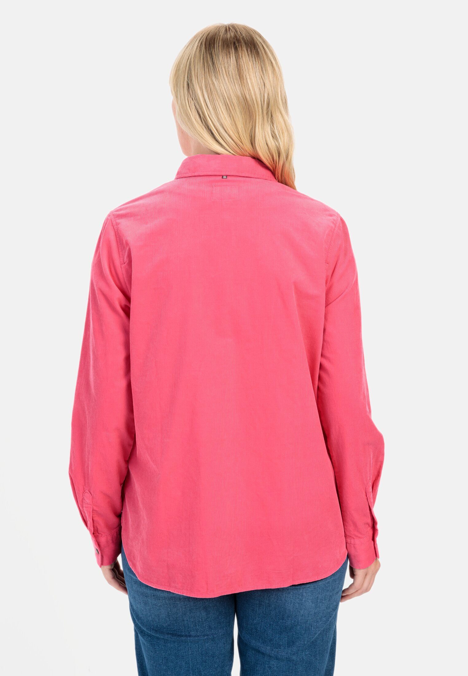 camel active Hemdbluse mit Brusttasche Langarm Hemdblusenkragen unifarben günstig online kaufen