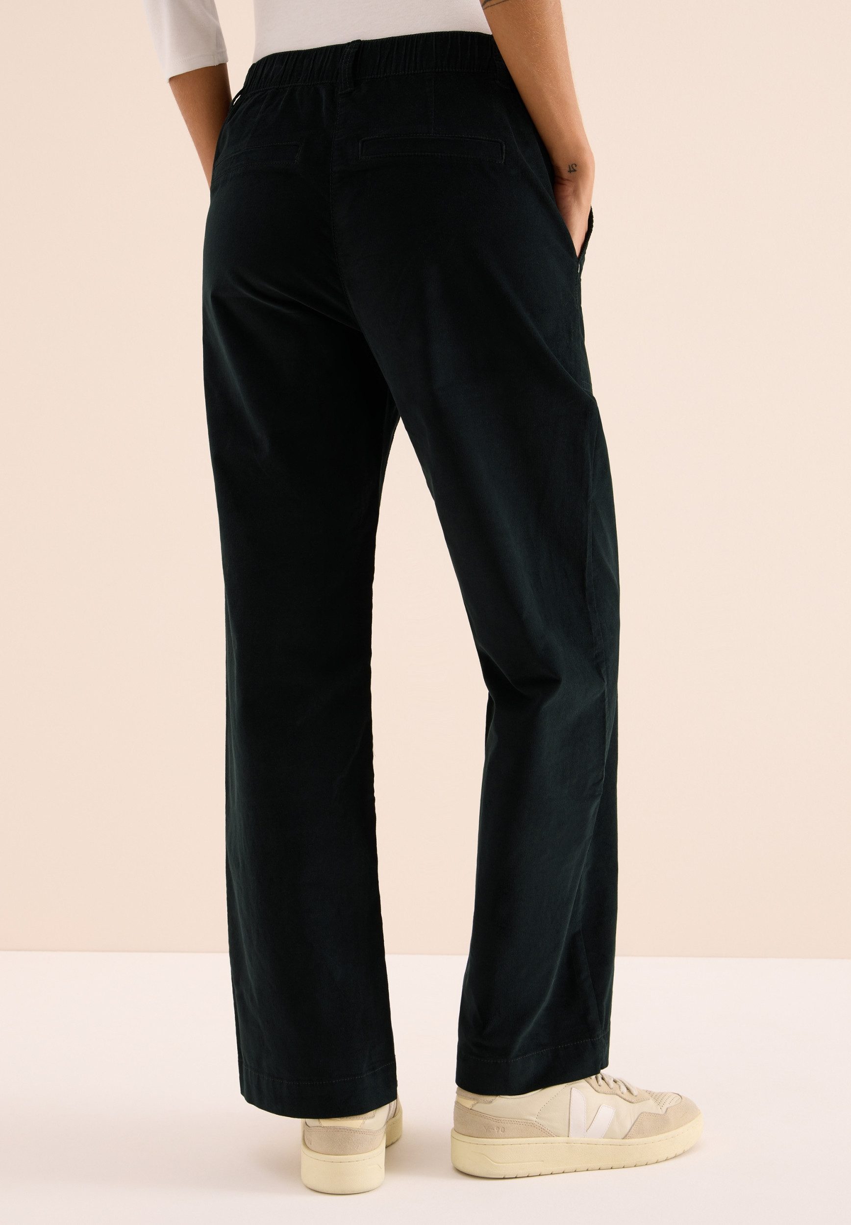 CECIL Chinos NOS Style Neele Finecord ink green