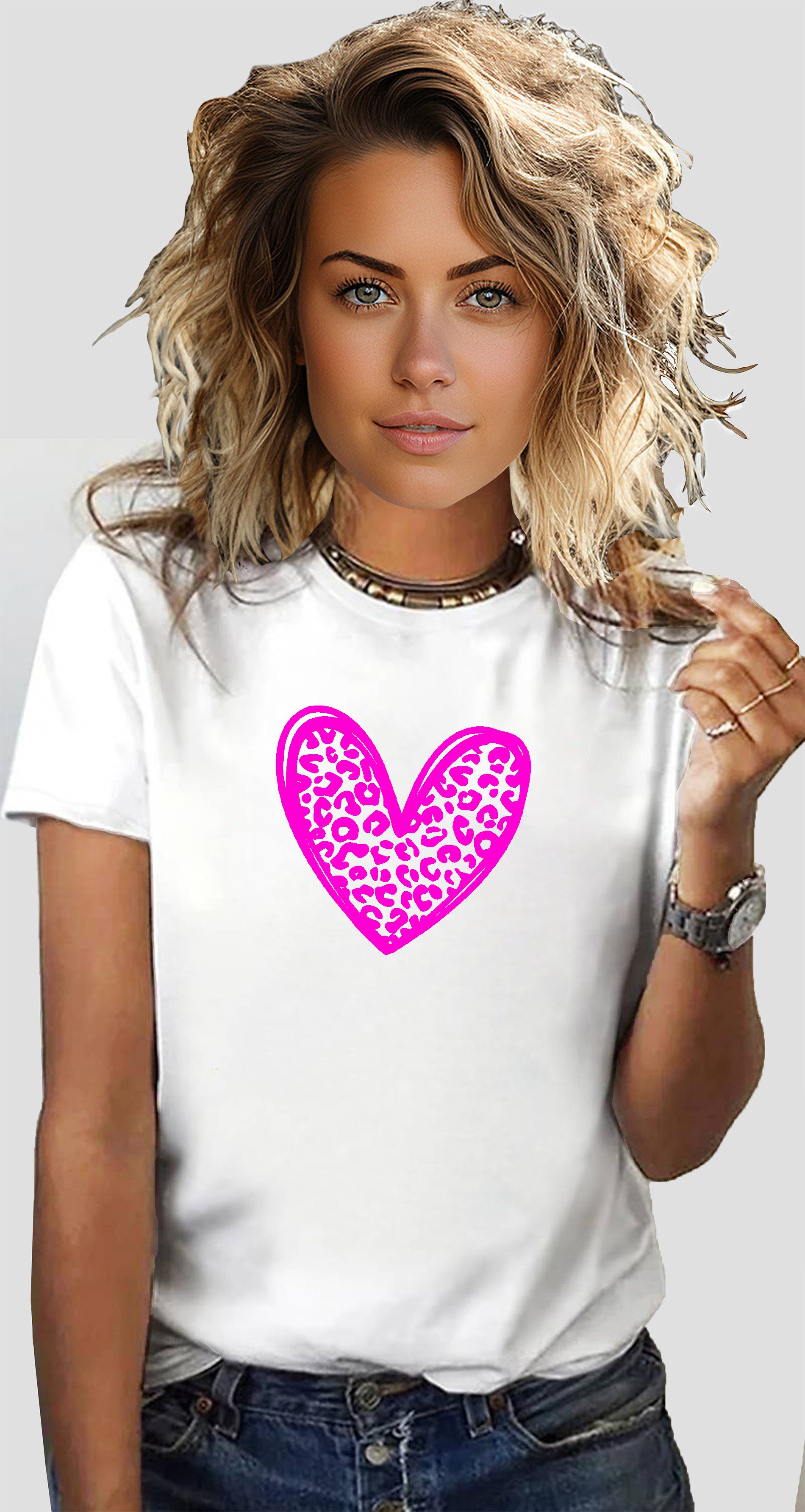 RMK T-Shirt Damen Shirt Top Sommer Love Liebe aus 100% Baumwolle günstig online kaufen