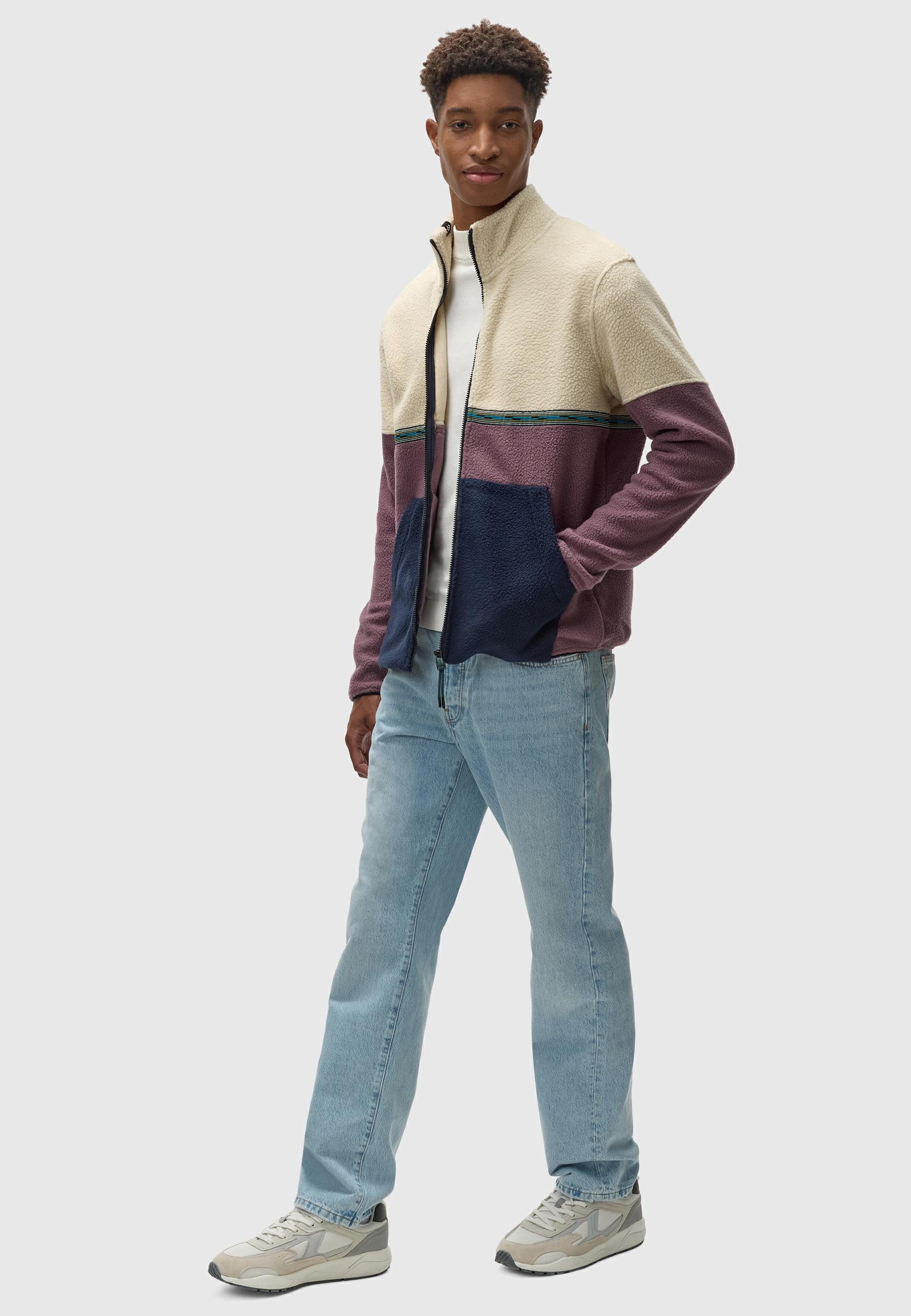 Ragwear Fleecejacke Lonndy Angesagte Herren Plüschjacke mit hohem Kragen