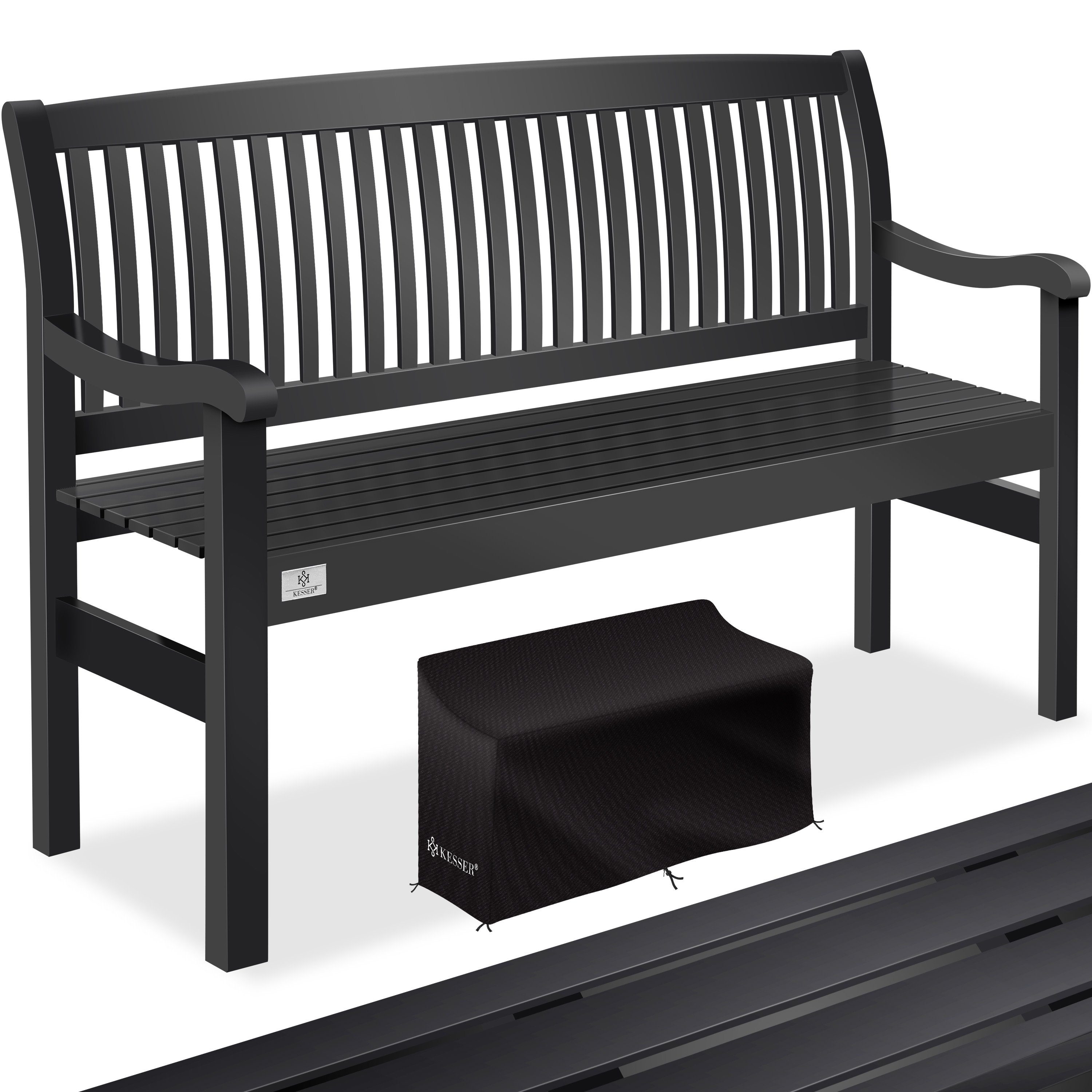 KESSER Gartenbank, Gartenbank Holz Holzbank wetterfest Parkbank Massivholz günstig online kaufen