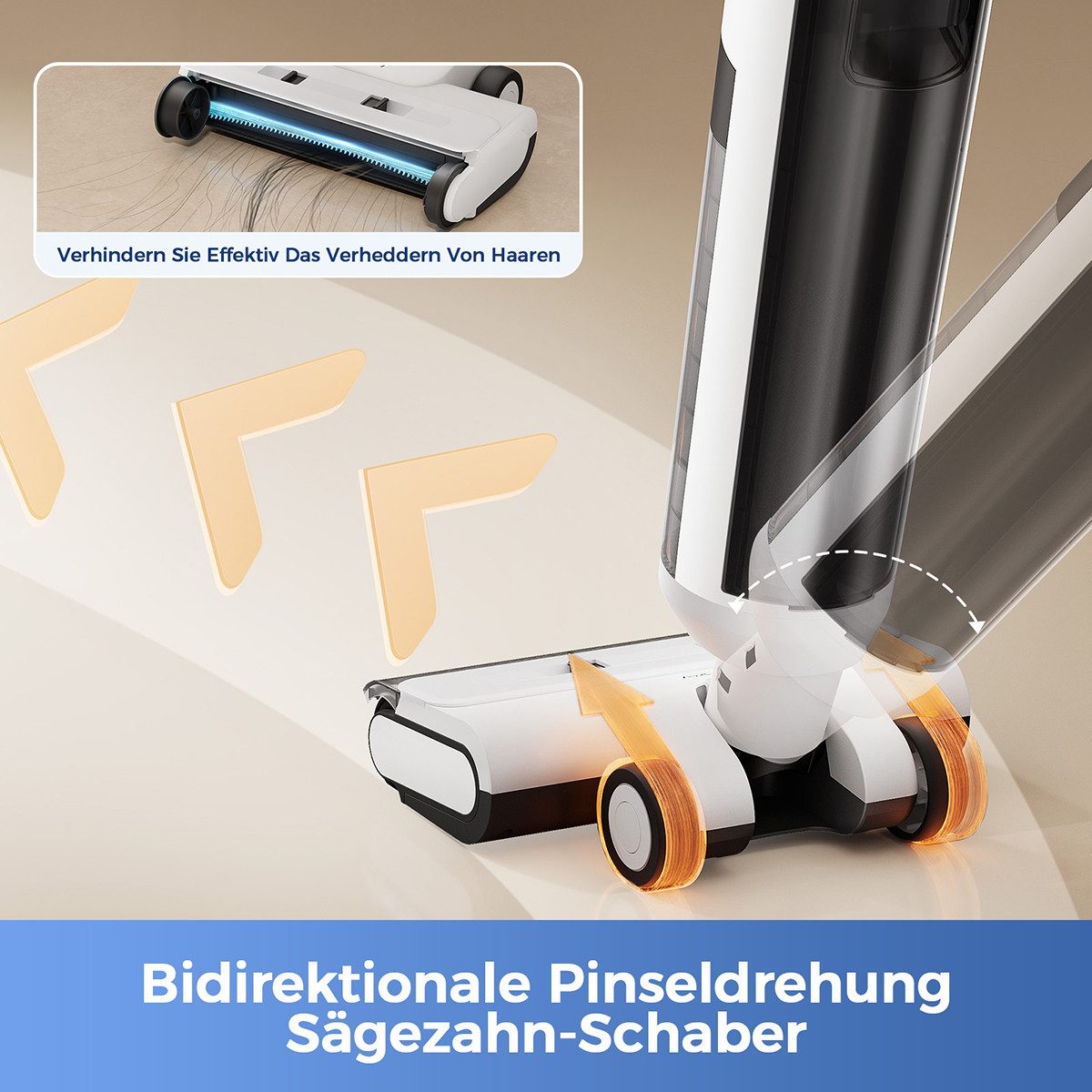 Redkey Nass-Trocken-Akkusauger 2025 Nass Trockensauger 30000Pa intelligent Selbstreinigung Trocknung, 170 W, LED-Digitalanzeige mit Sprachansage,umfangreichenZubehör