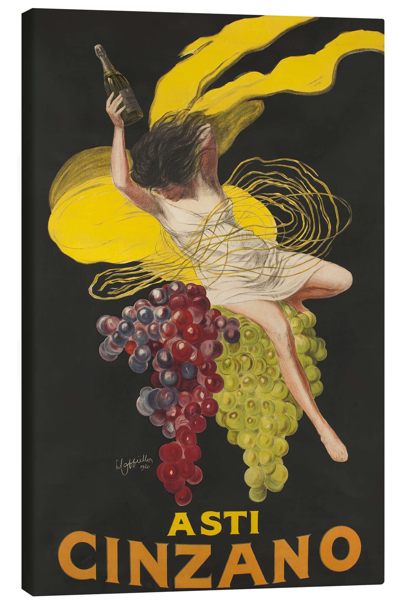 Posterlounge Wandbild Asti Cinzano, Leonetto Cappiello, erhältlich als Poster, Leinwandbild, Wandsticker oder Acrylglasbild