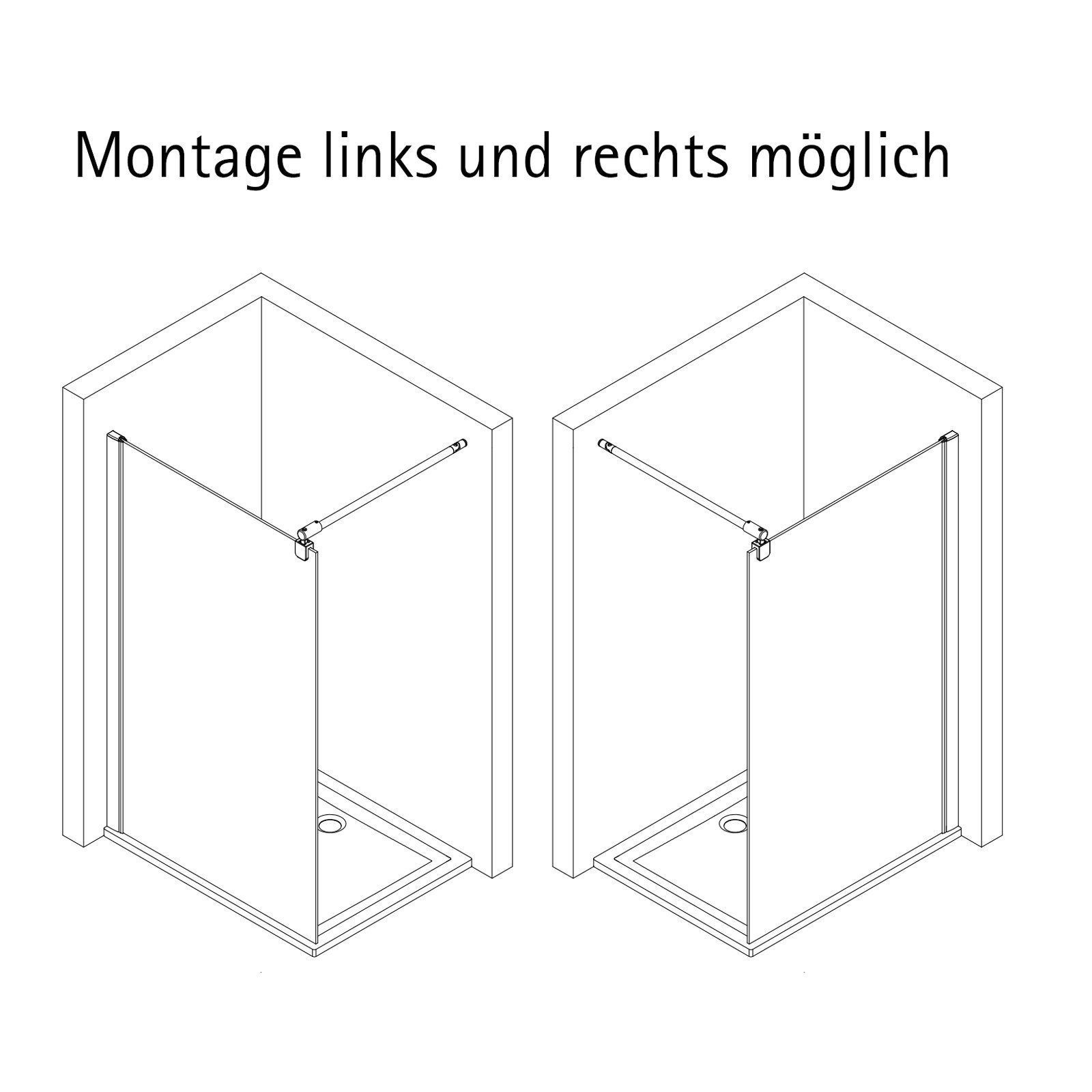 Thumbnail - Schulte Walk-in-Dusche Alexa Style 2.0 Duschwand - 90x200 cm, Dekor, Sicherheitsglas, (1 tlg), ohne fixil-Glasversiegelu...