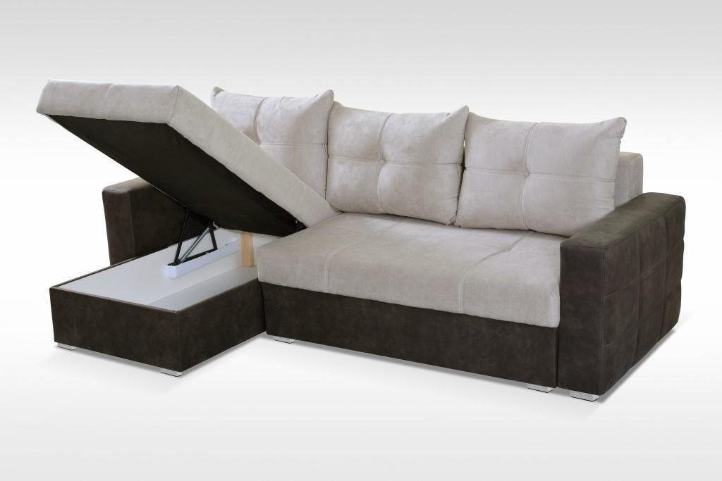 Sofas Edel Textil JVmoebel Luxus L-Form Modern Ecksofa, Ecke Möbel Beige Couch Italien