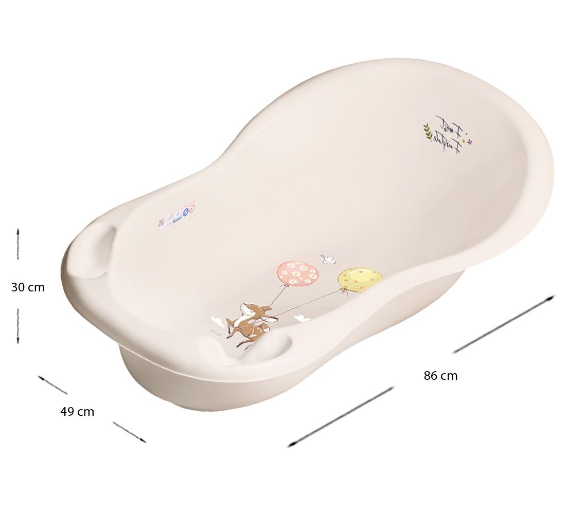 ** + Wanne, Teile Premium-Set), Ständer Badesitz Grau Tega-Baby Europe Babybadeset in Ständer 2 **Babywanne Beige/Grau + (Made Set + FOREST Babybadewanne -