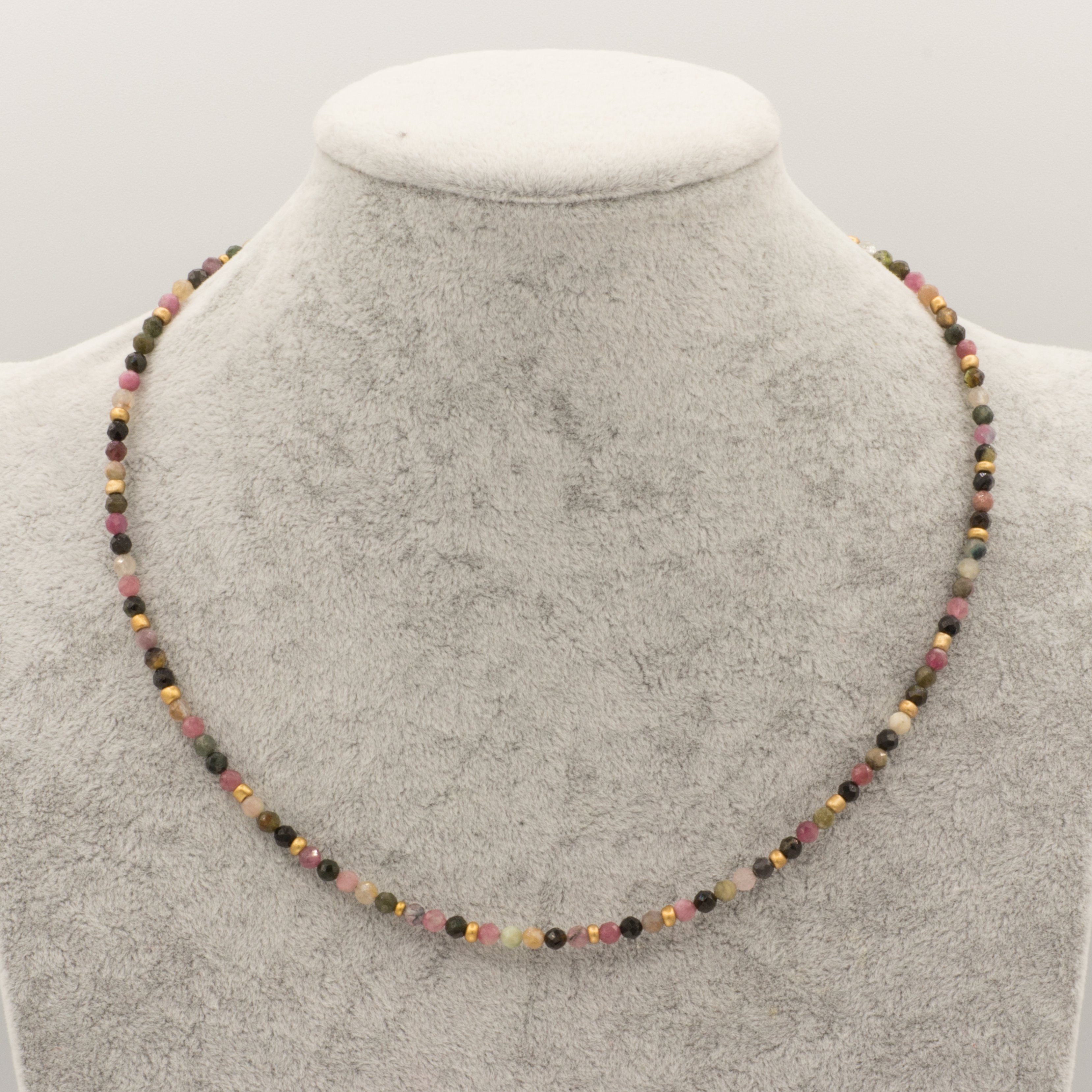 Bella Carina Perlenkette Kette mit Turmalin Perlen facettiert 3,5 mm, Versc günstig online kaufen