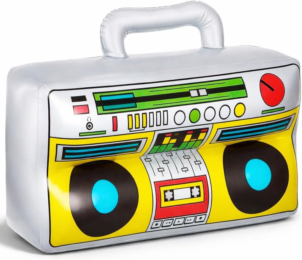 FASCHINFEVER Kostüm Aufblasbarer Ghettoblaster 80er 90er – Fasching & Karneval