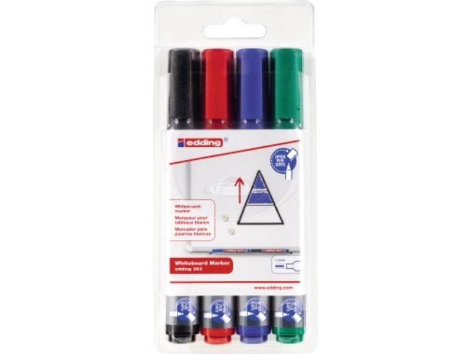 edding Marker edding Whiteboardmarker 4-363-4 1,5 mm sw/rt/bl/gr 4 St./Pack
