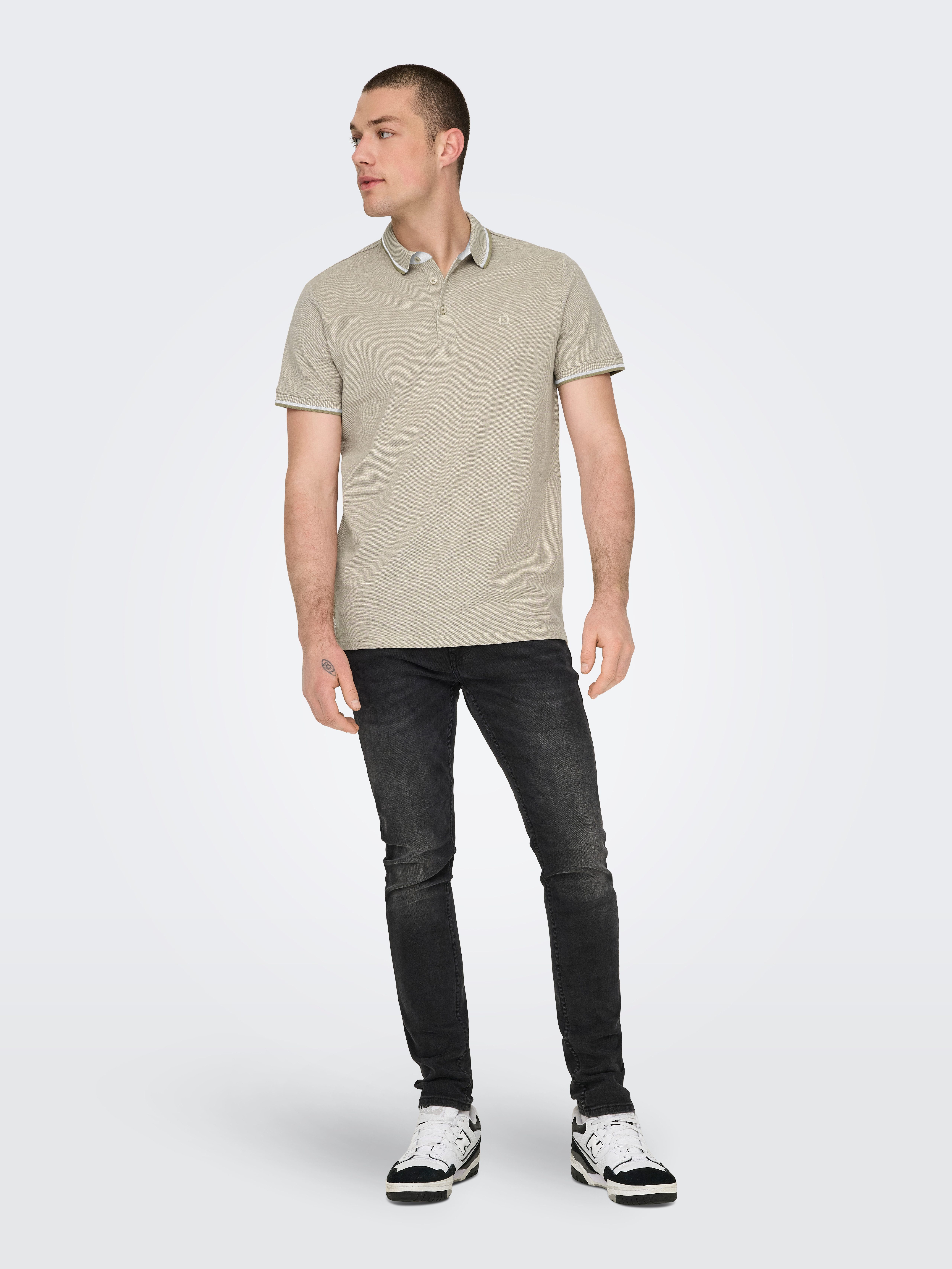 ONLY & SONS Poloshirt ONSFLETCHER SLIM SS POLO NOOS Baumwolle, normal geschnitten – Bild 5 von 5