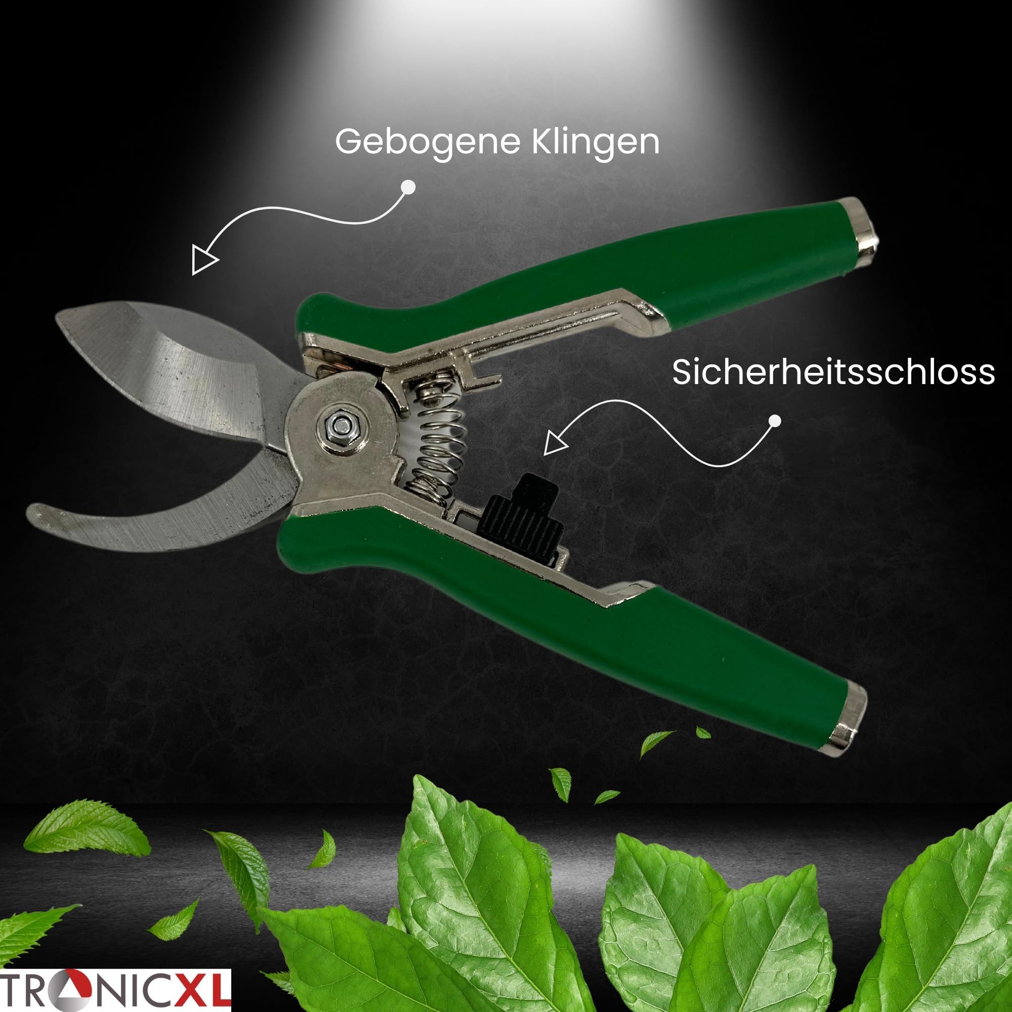TronicXL Gartenschere 3 Stück Profi Gartenschere Ernteschere Schere gebogen gebogene Klinge, (3-tlg), Trimmen Trimmer Planzen Erntehelfer Knipser Leseschere Erntehelfer