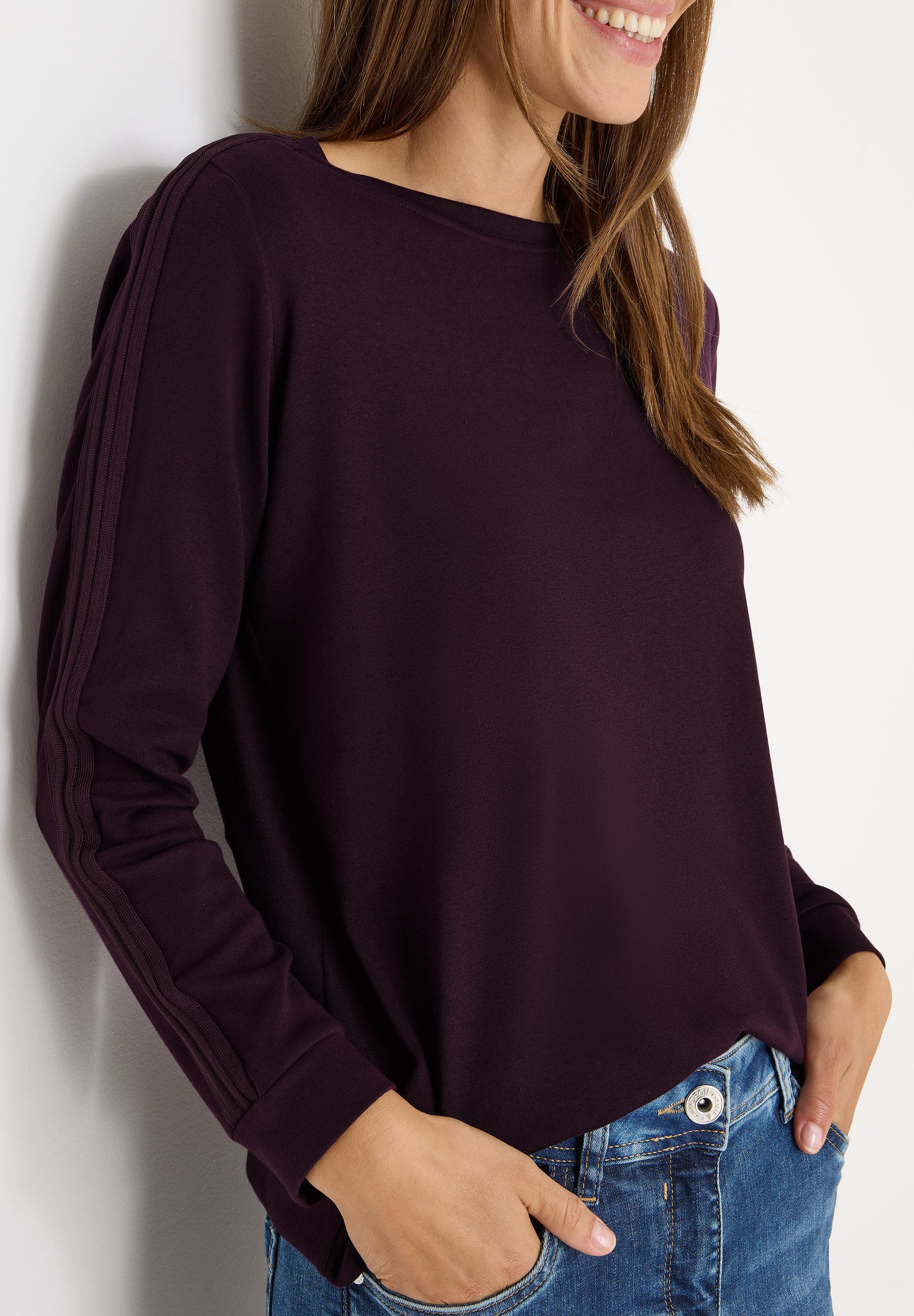 CECIL Langarmshirt mit Gallonstreifen günstig online kaufen