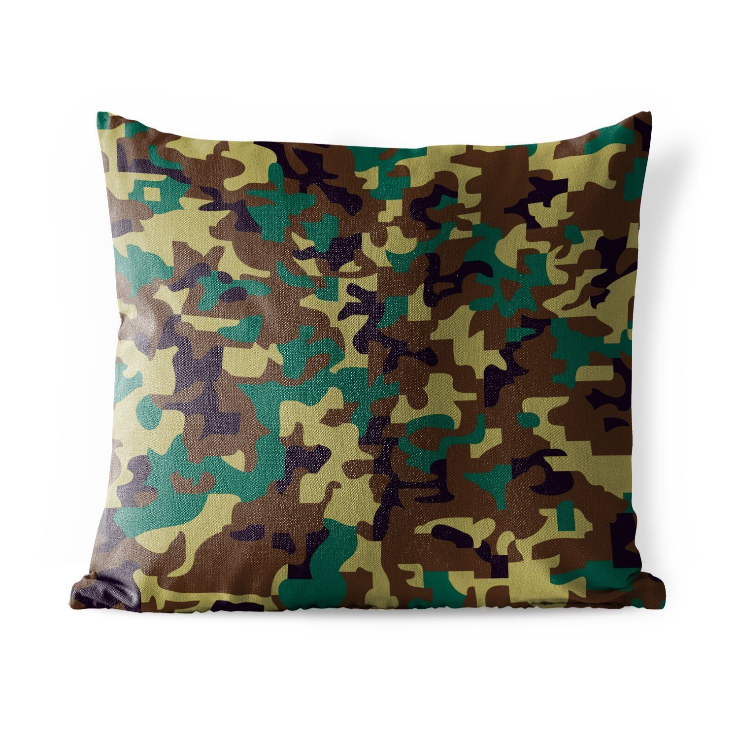 MuchoWow Dekokissen Camouflage-Muster mit dunklen Farben, Kissenbezüge, Kissenhülle, Dekokissen, Dekokissenbezug, Outdoor