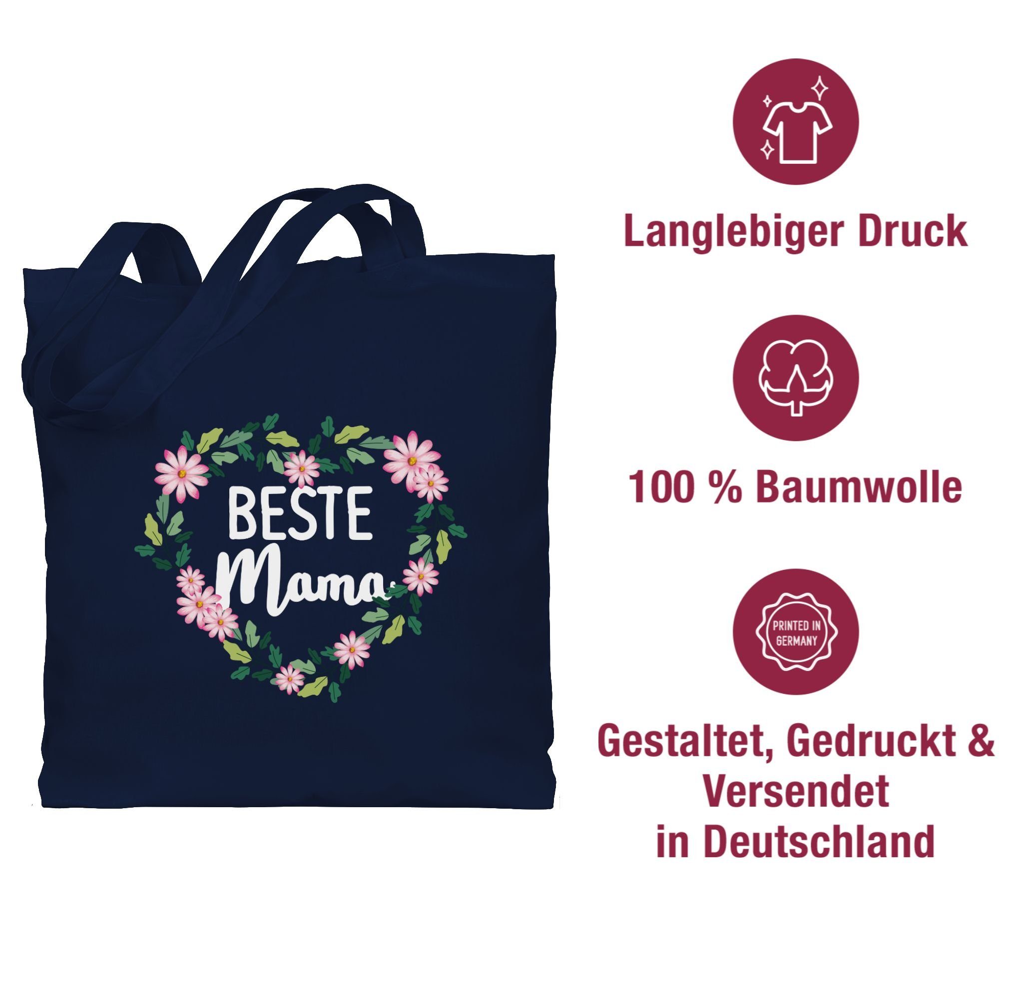 Umhängetasche Beste II, Mama Shirtracer Blau 2 Navy Muttertagsgeschenk