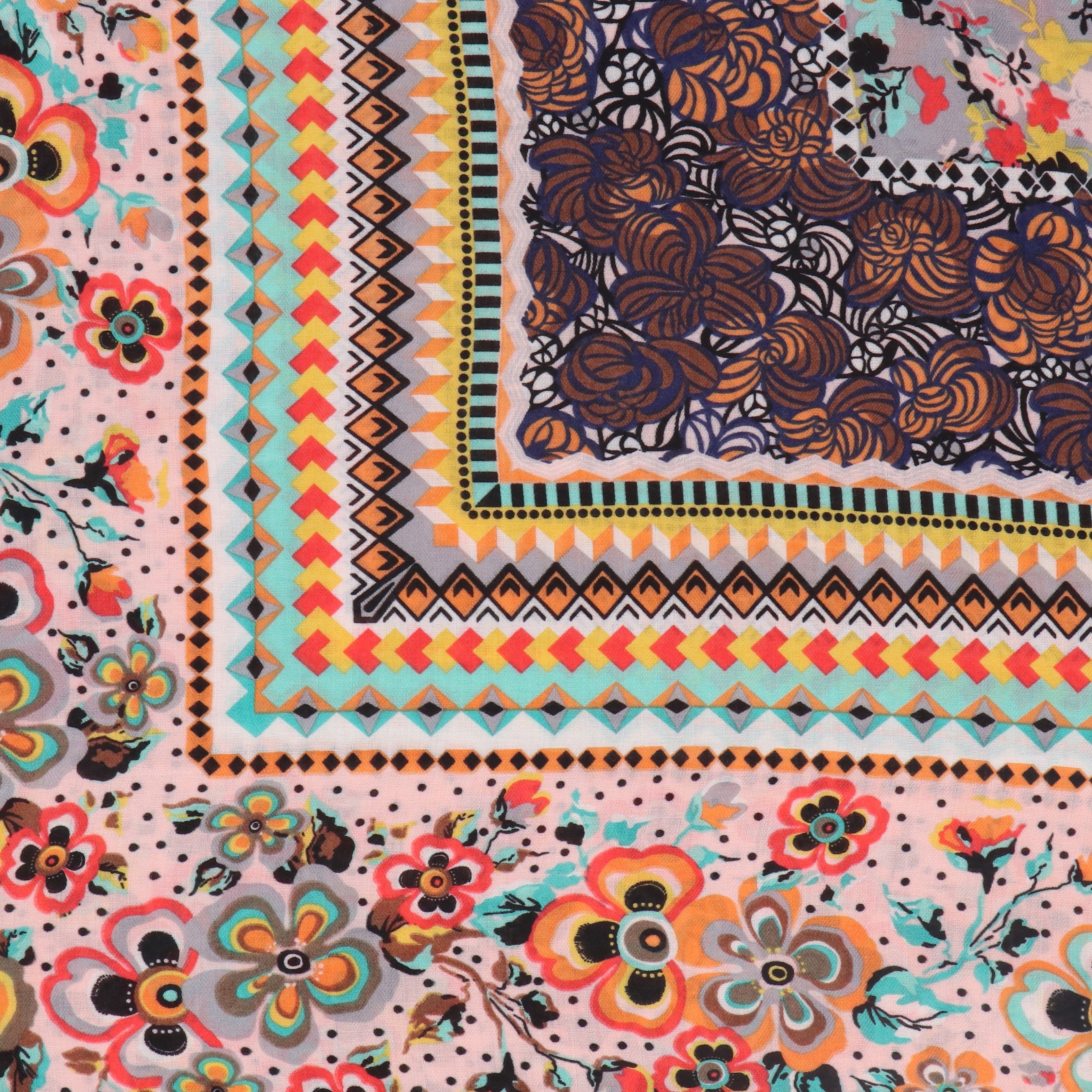 halsüberkopf Accessoires Modetuch Tuch Flower Patch, mit Tasseln günstig online kaufen